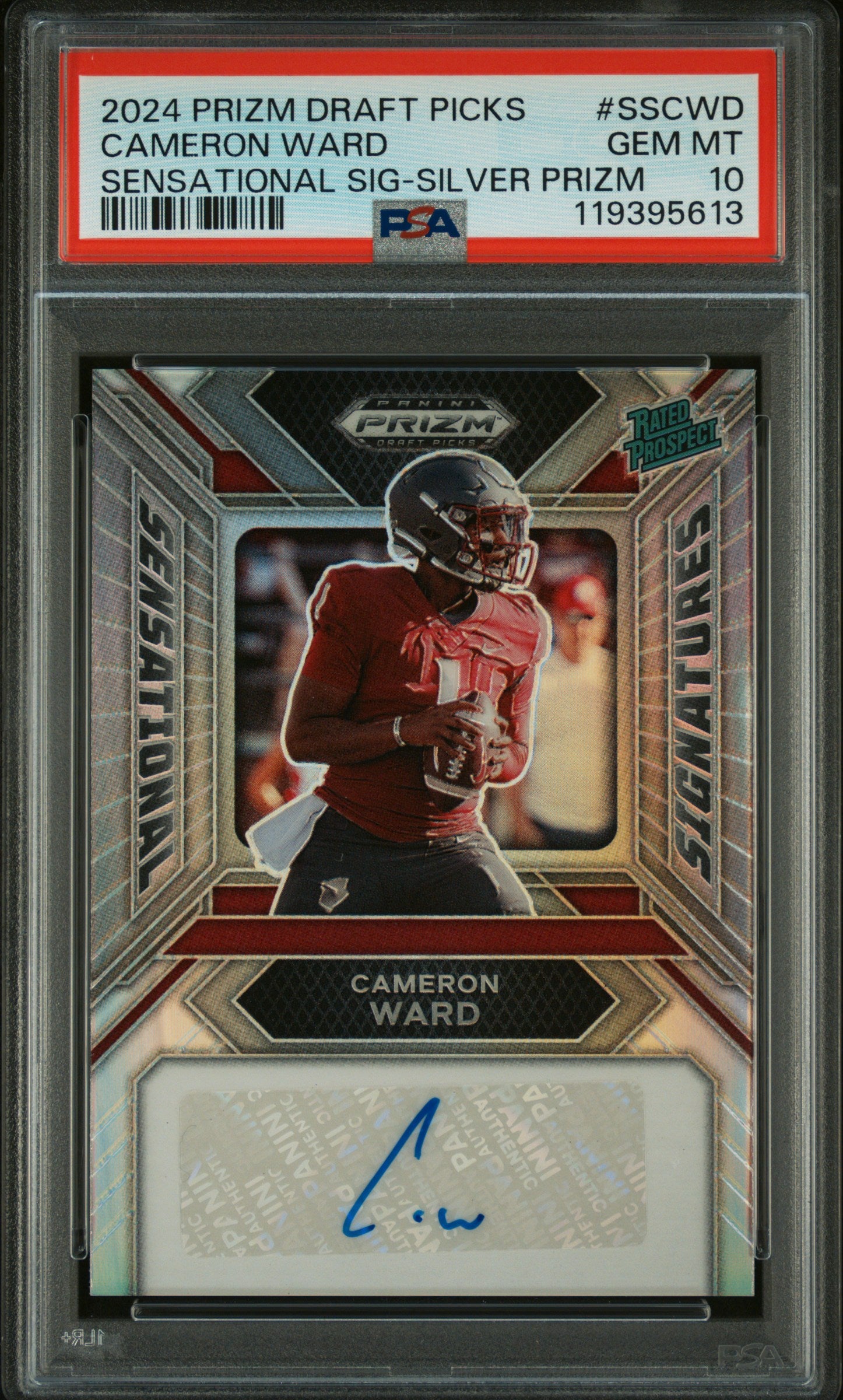 2024 Prizm #SS-CWD Cameron Ward Sensational Signatures PSA 10