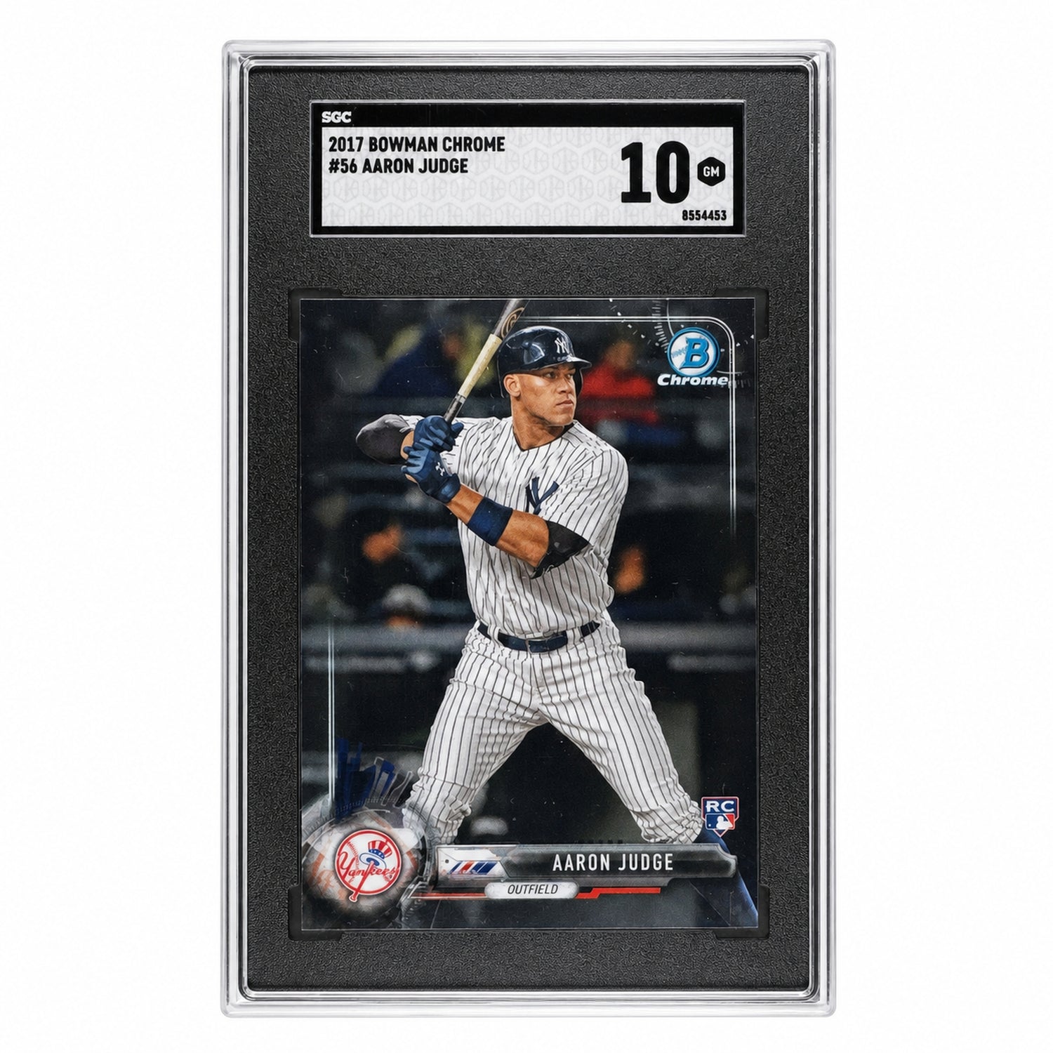 2017 Bowman Chrome Aaron Judge #56 Rookie RC SGC 10