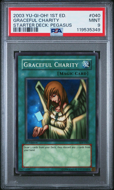 Yu-Gi-Oh! Graceful Charity SDP-040 Starter Deck: Pegasus 1st Edition PSA 9