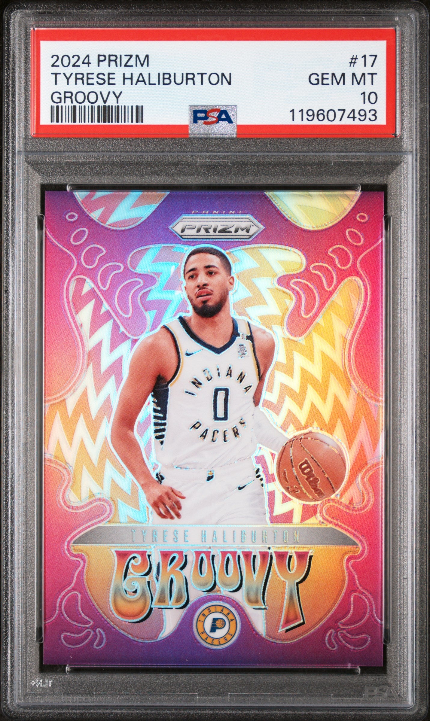 2024 Panini Prizm Groovy Tyrese Haliburton #17 PSA 10