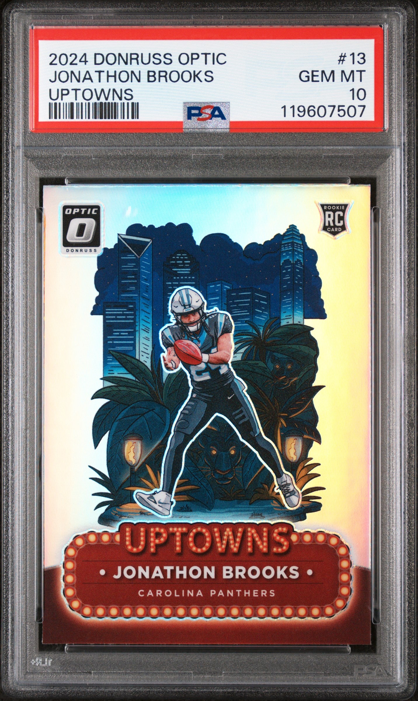 2024 Panini Donruss Optic Uptowns Jonathon Brooks #13 RC PSA 10