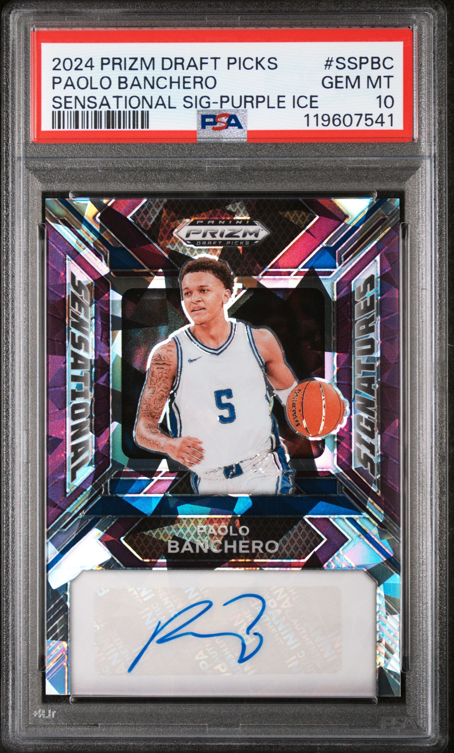 2024 Prizm #SS-PBC Paolo Banchero Sensational Signatures /99 PSA 10