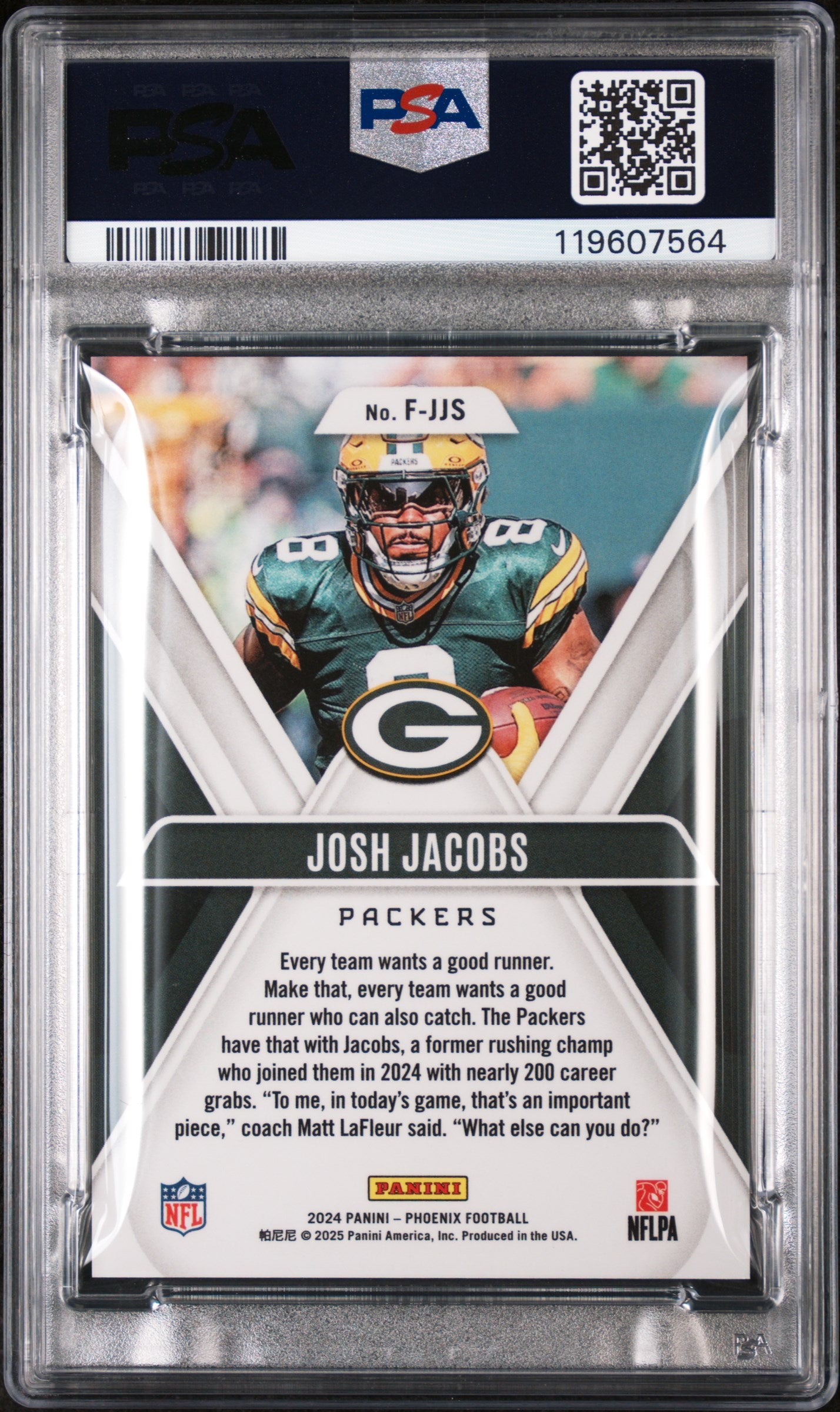2024 Panini Phoenix Flex Josh Jacobs #F-JJS PSA 10