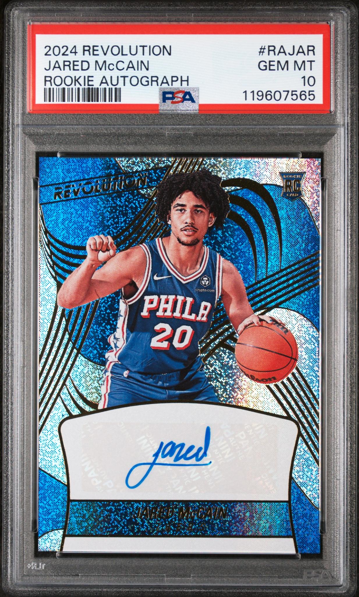 2024 Panini Revolution Rookie Autograph Jared McCain #RA-JAR RC Auto PSA 10