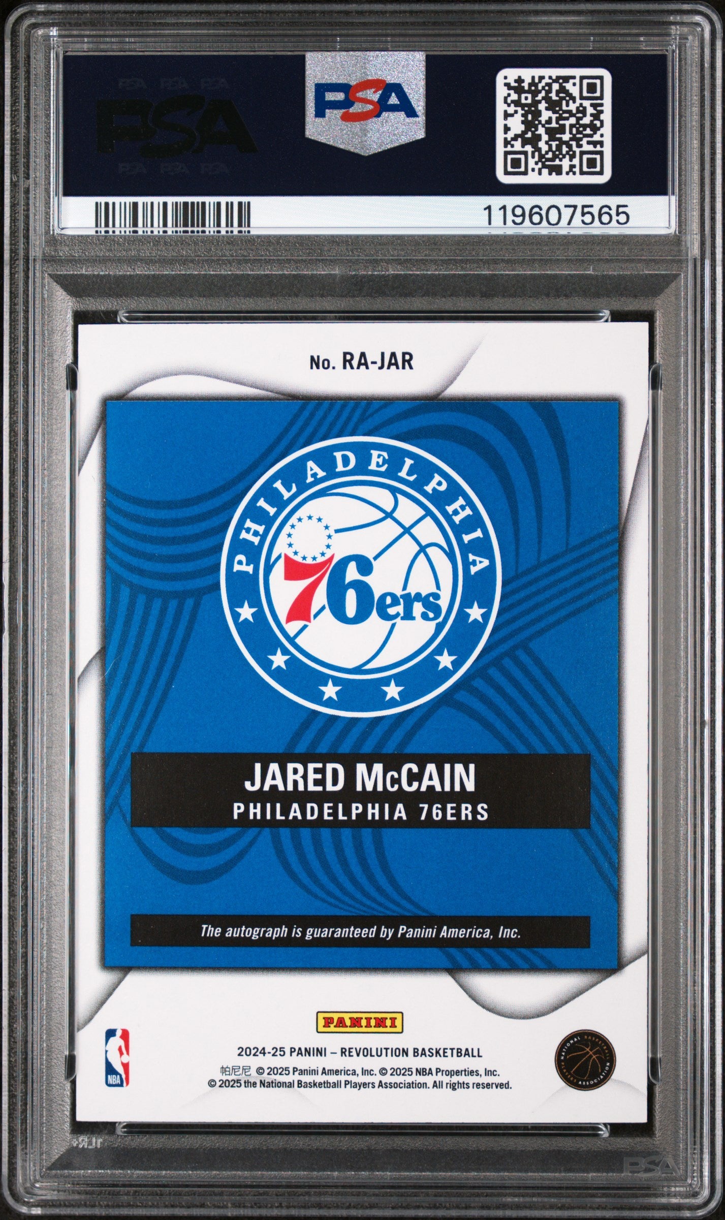 2024 Panini Revolution Rookie Autograph Jared McCain #RA-JAR RC Auto PSA 10