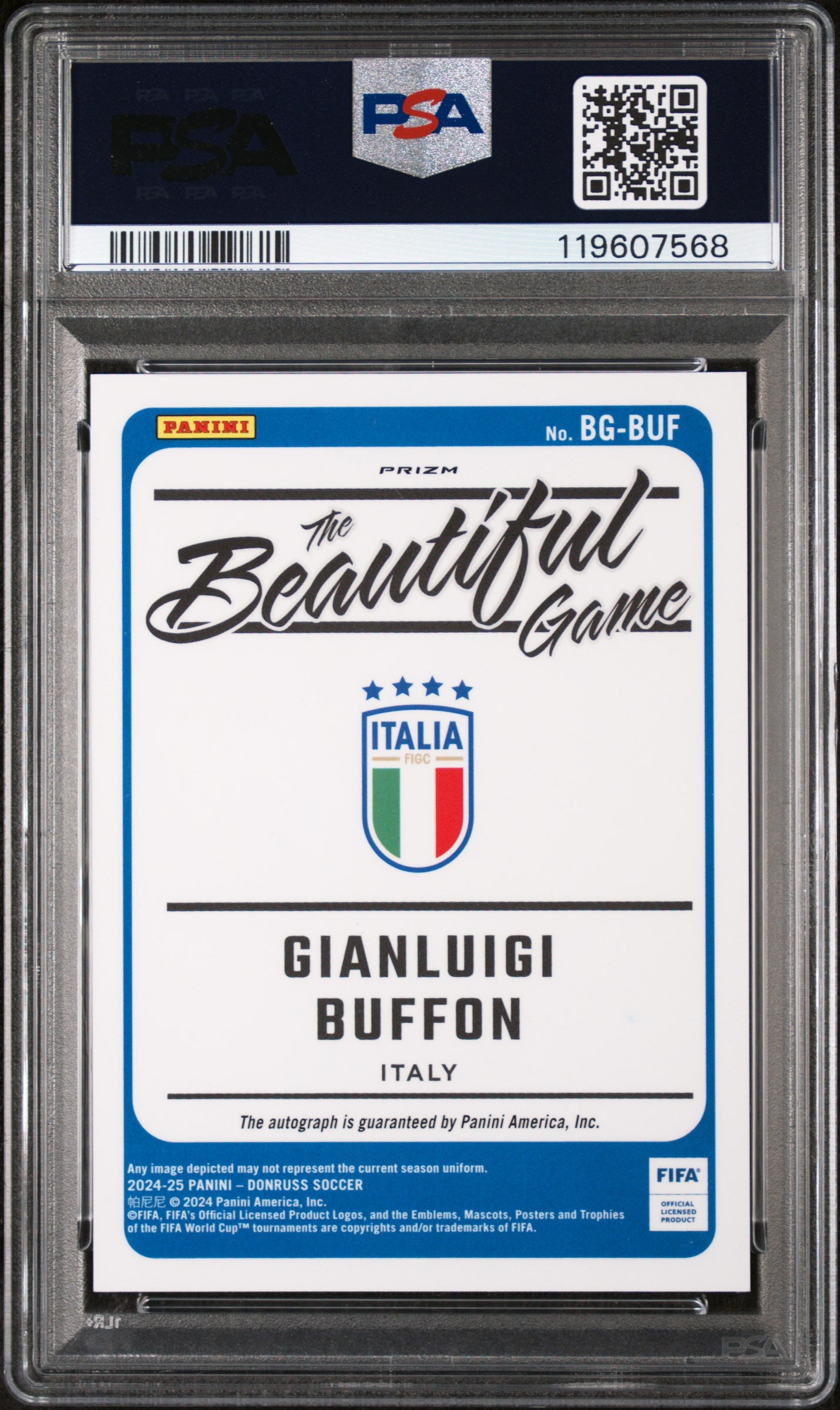 2024 Donruss #BG-BUF Gianluigi Buffon The Beautiful Game PSA 9
