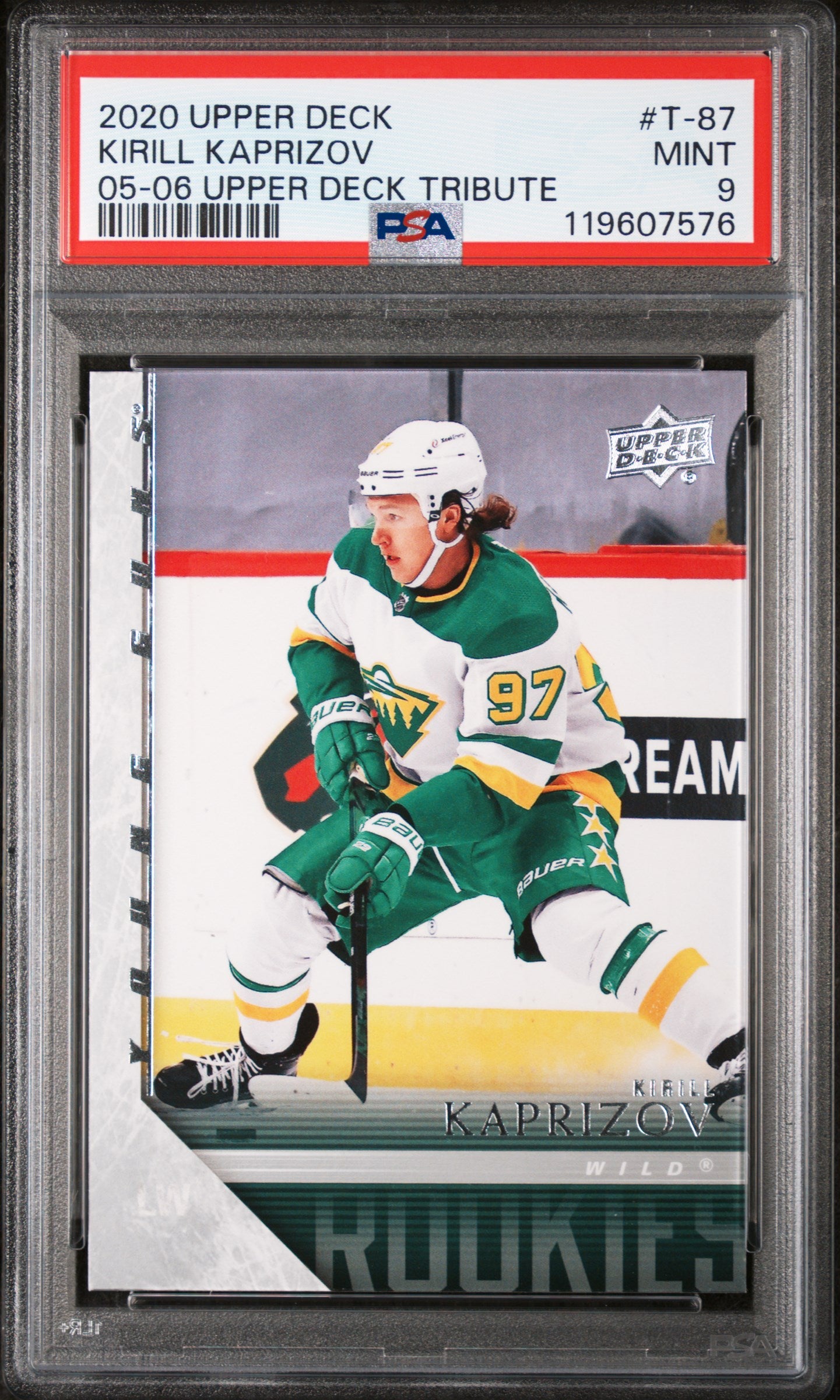 2020 Upper Deck Extended Series 05-06 Tribute Kirill Kaprizov #T-87 PSA 9