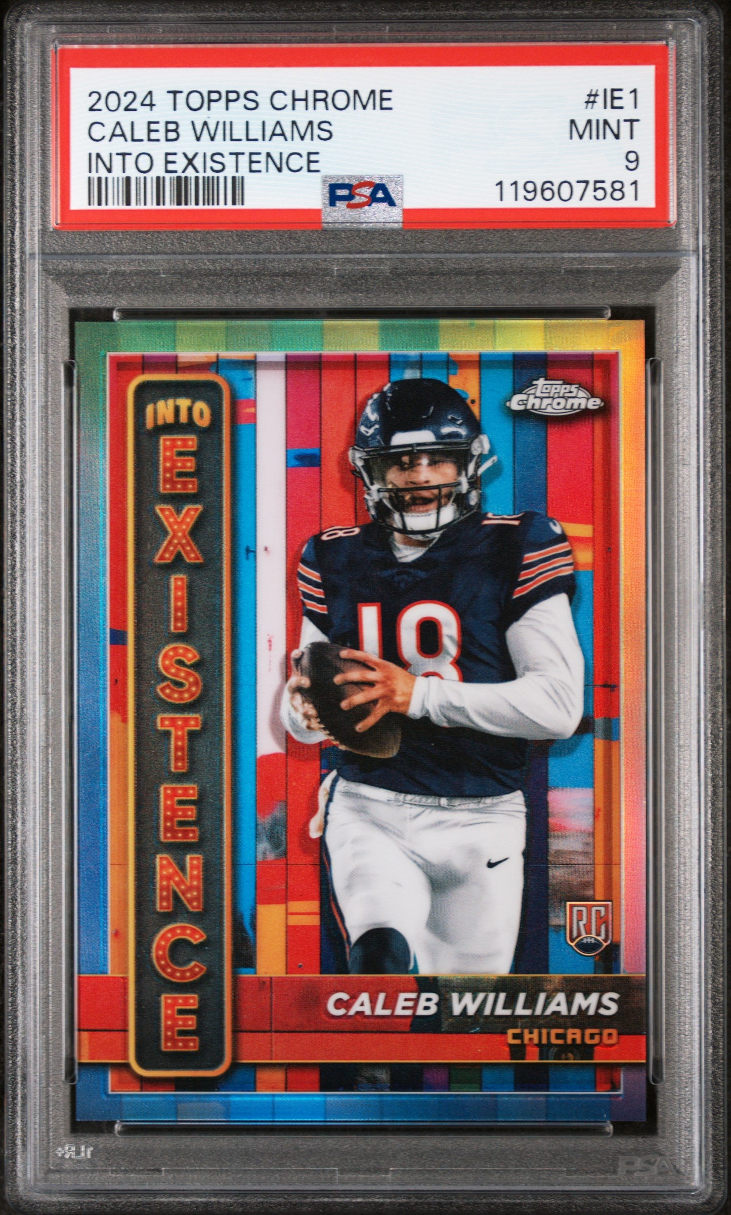 2024 Topps Chrome Into Existence Caleb Williams #IE-1 RC PSA 9