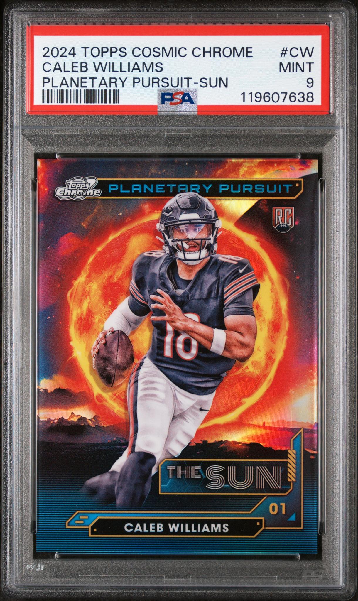 2024 Topps Cosmic Chrome Planetary Pursuit Sun Caleb Williams #PPSU-CW RC PSA 9