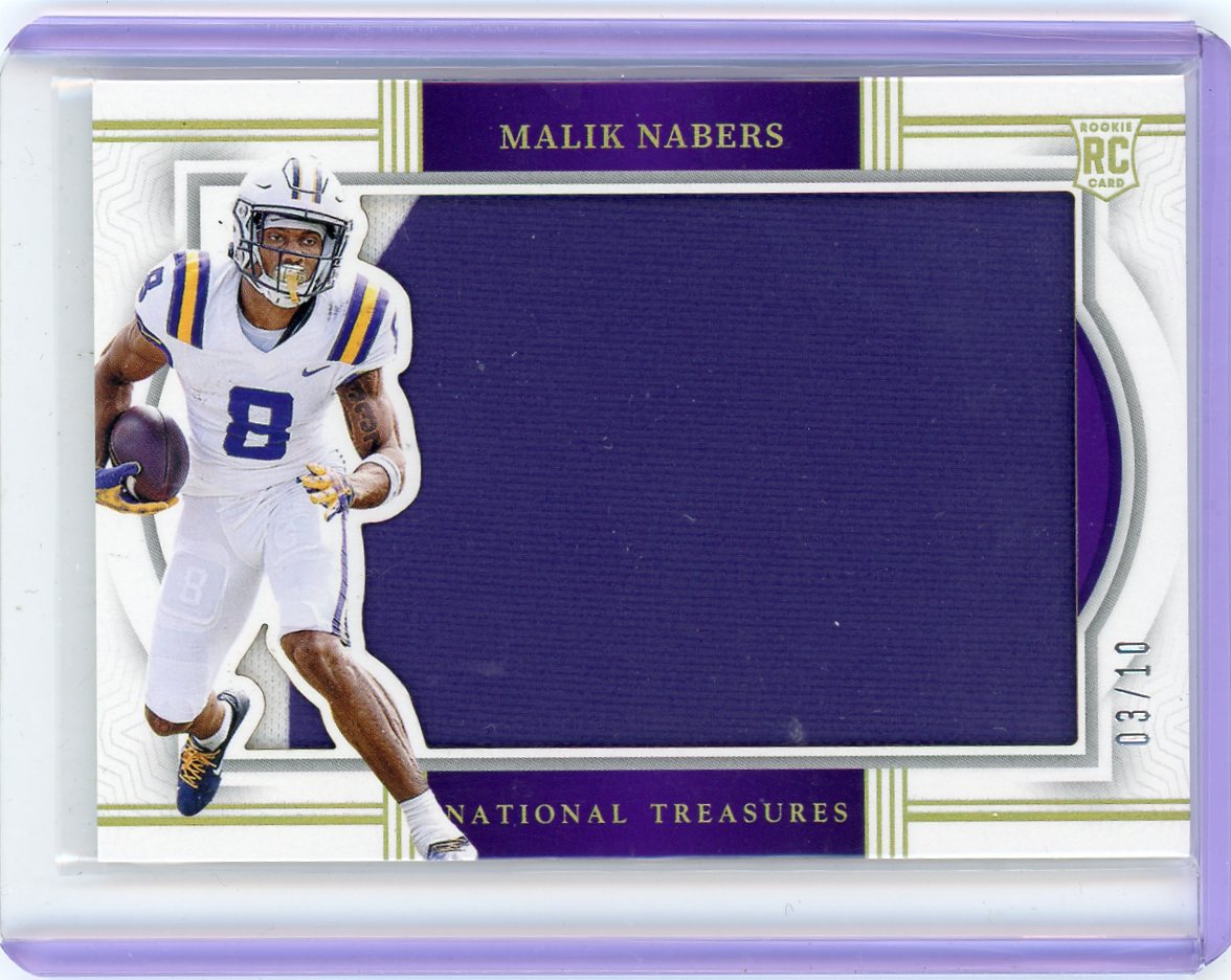 2024 Panini National Treasures #RS-MNS Malik Nabers Rookie /10 jersey