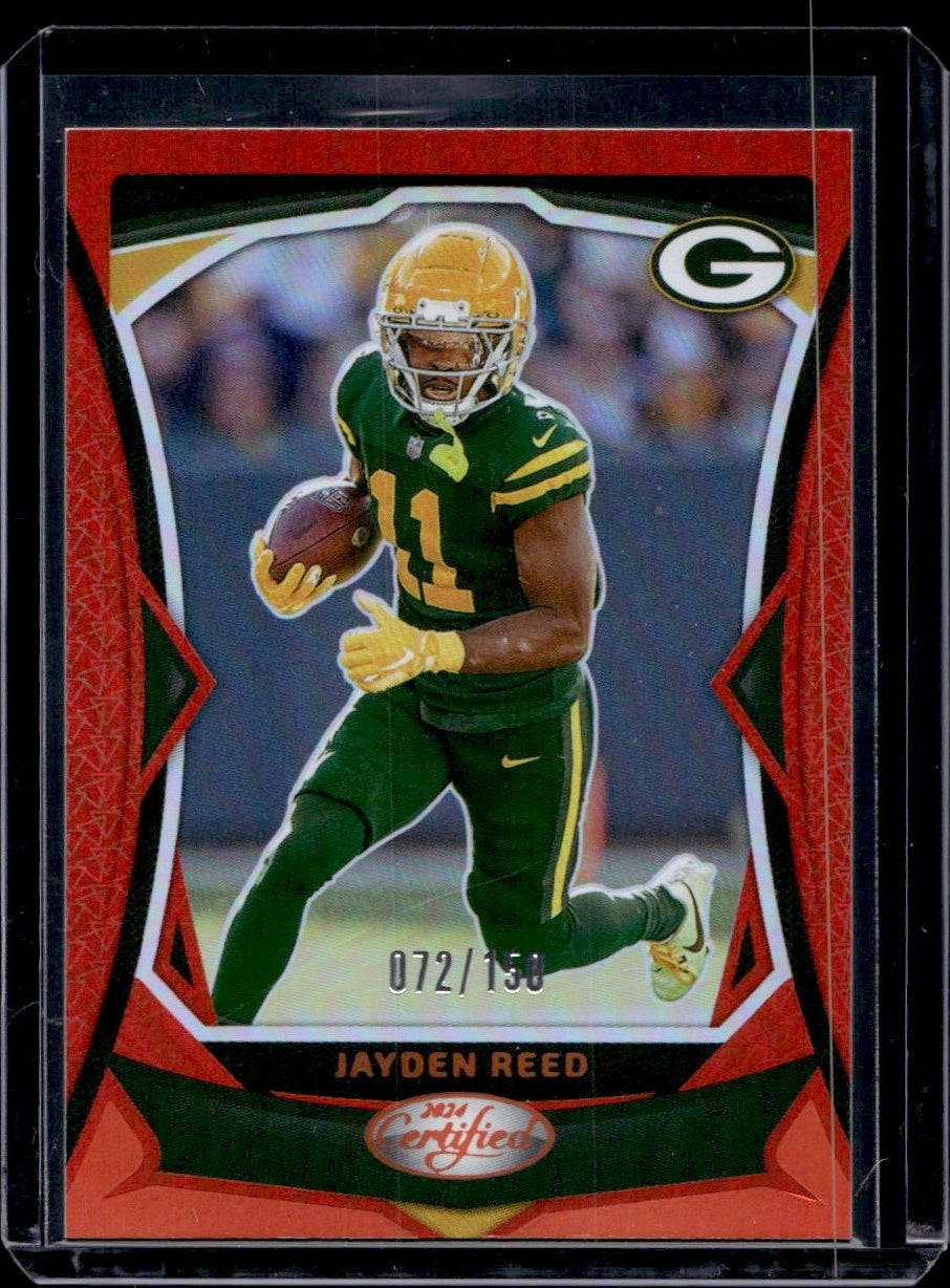 2024 Panini Certified #55 Jayden Reed Red /150 Packers