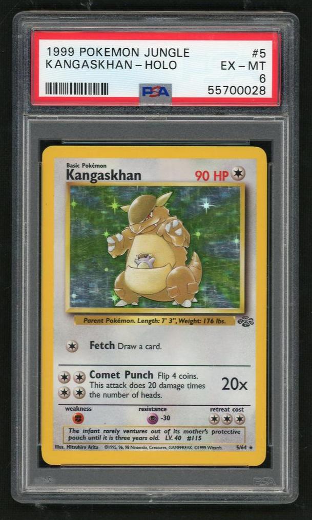 1999 Pokemon Jungle Holo Kangaskhan #5 PSA 6