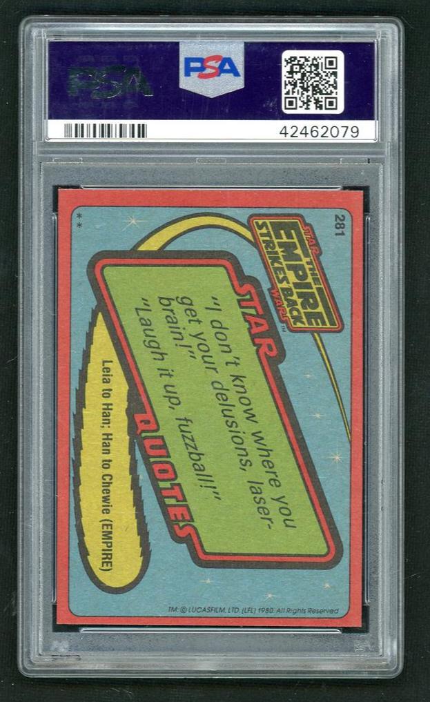 1980 Star Wars Empire Strikes Back Yoda #281 PSA 9