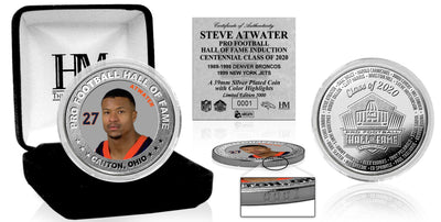 Highland Mint Steve Atwater 2020 Hall of Fame Color Silver Coin - Limited Edition /5,000