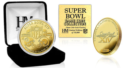 Highland Mint Super Bowl XIV 24kt Gold Flip Coin - Limited Edition /5,000