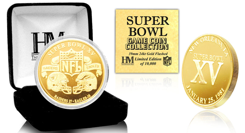 Highland Mint Super Bowl XV 24kt Gold Flip Coin - Limited Edition /5,000