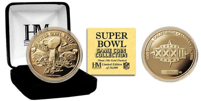 Highland Mint Super Bowl XXXII 24kt Gold Flip Coin