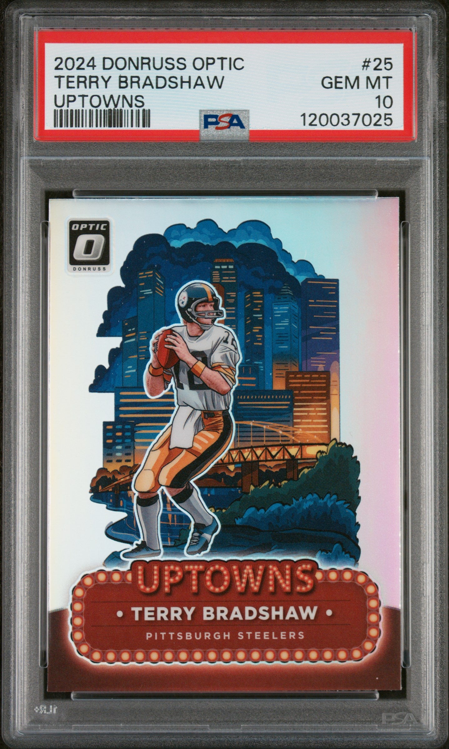2024 Panini Donruss Optic Uptowns Terry Bradshaw #25 PSA 10