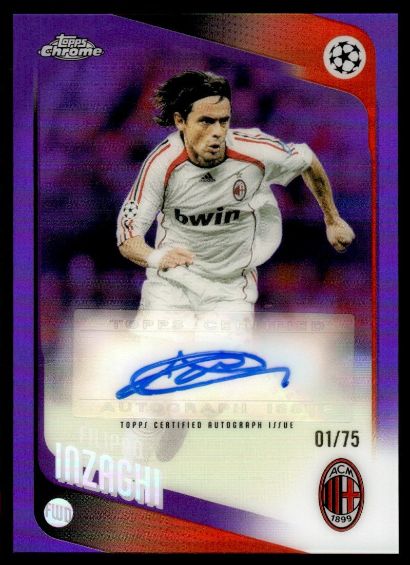 2025 Topps Chrome CLA-FI Filippo Inzaghi True Purple Auto /75