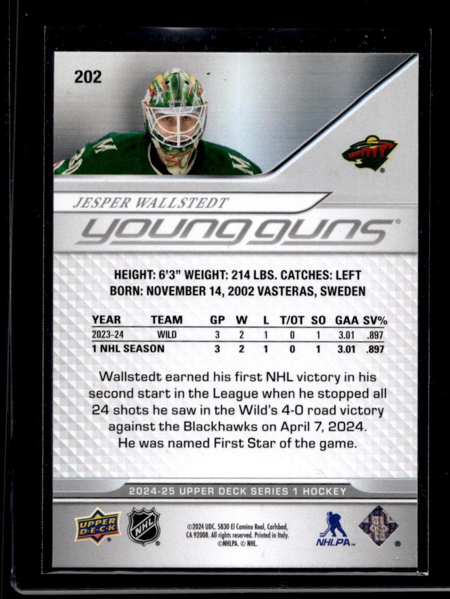 2024 Upper Deck Young Guns Jesper Wallstedt #202