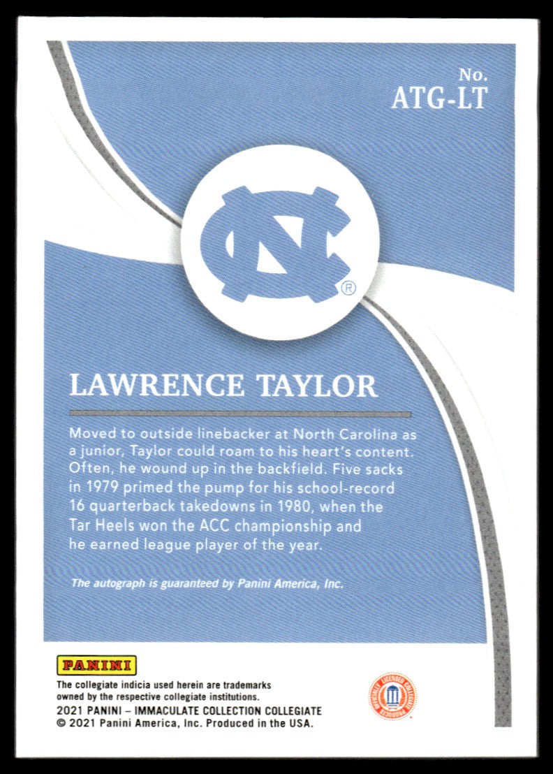 2021 Immaculate ATG-LT Lawrence Taylor Auto /5