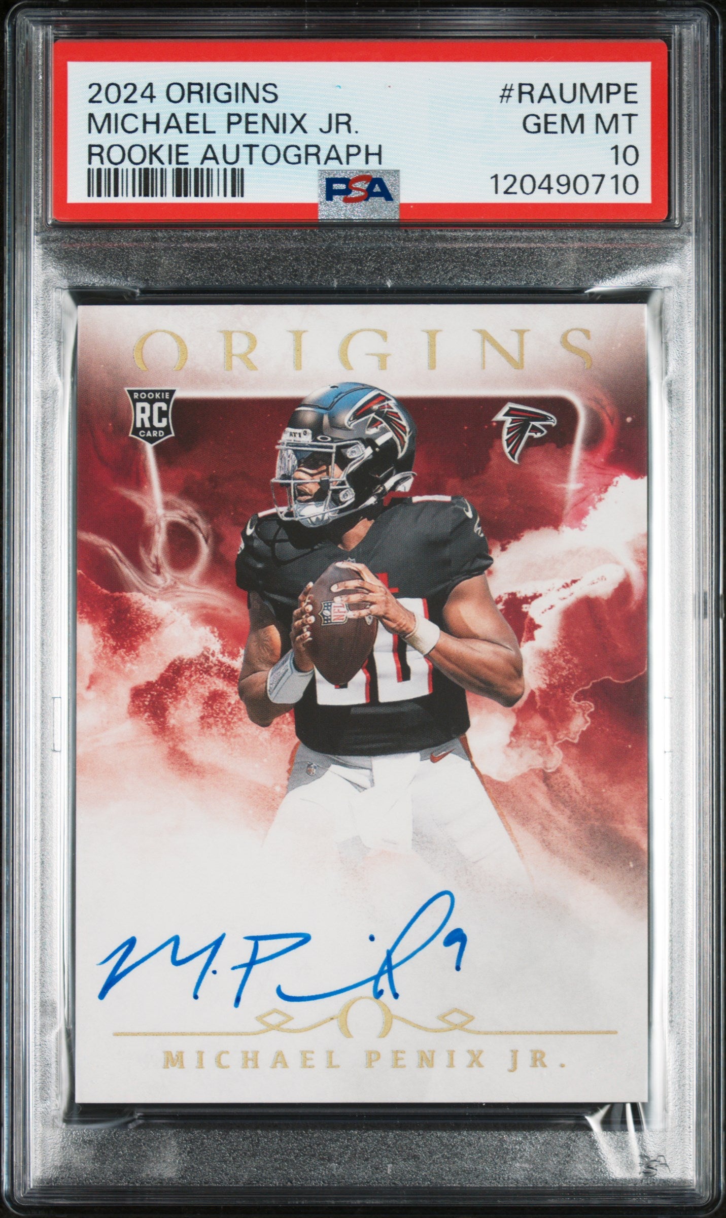 2024 Panini Origins Rookie Autograph Michael Penix Jr. #RAUMPE PSA 10