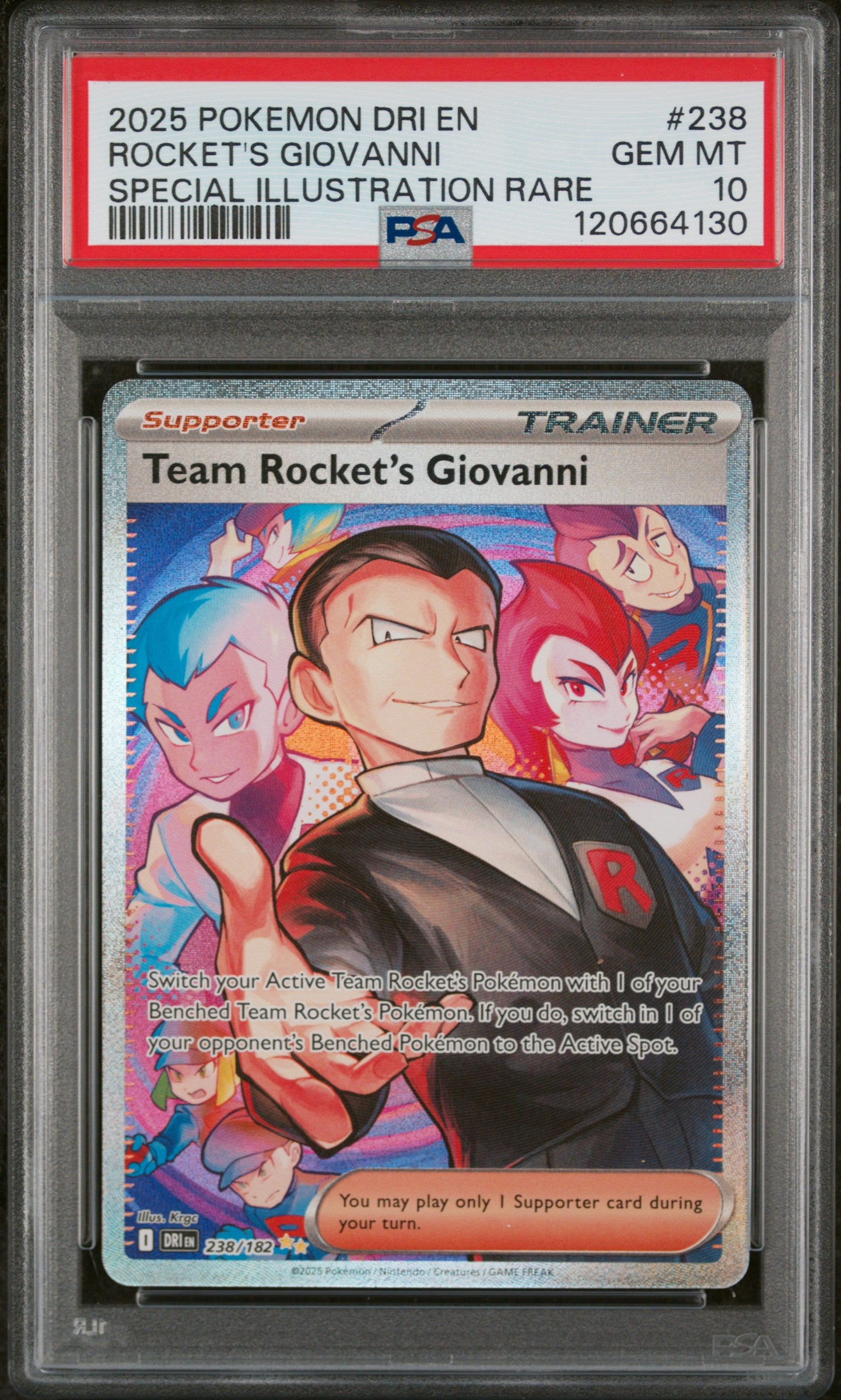 2025 Pokemon #238 Rocket's Giovanni Team Rocket's Giovanni PSA 10