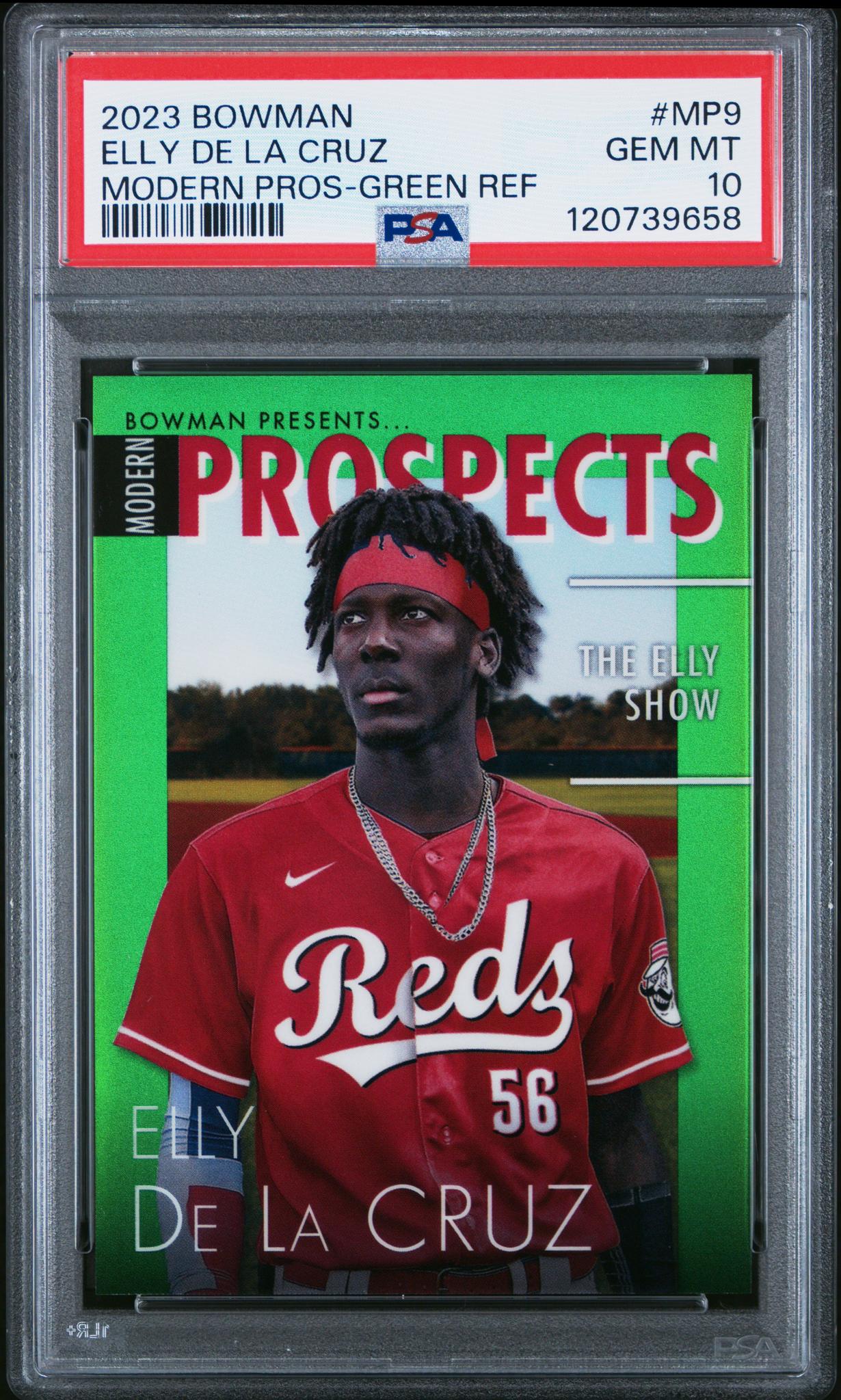 2023 Bowman Modern Prospects Green Refractor Elly De La Cruz #MP-9 /99 PSA 10