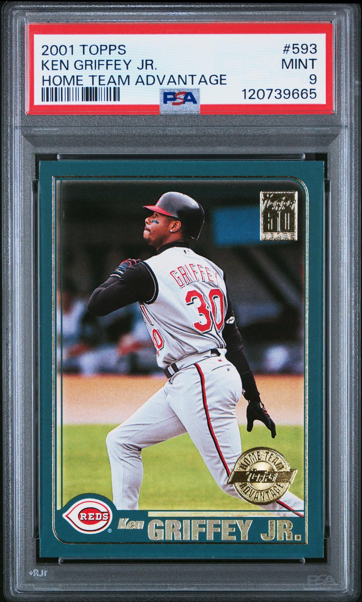 2001 Topps Home Team Advantage Ken Griffey Jr. #593 PSA 9