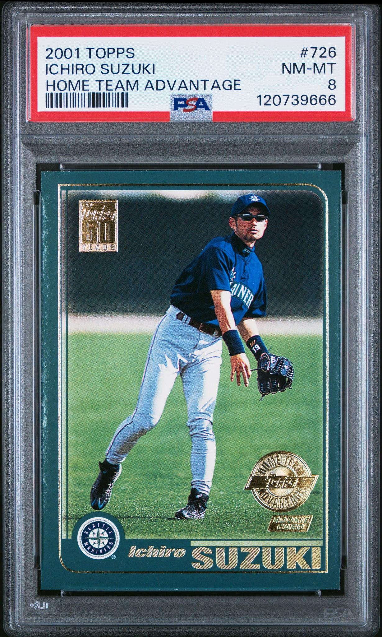 2001 Topps Home Team Advantage Ichiro Suzuki #726 RC PSA 8