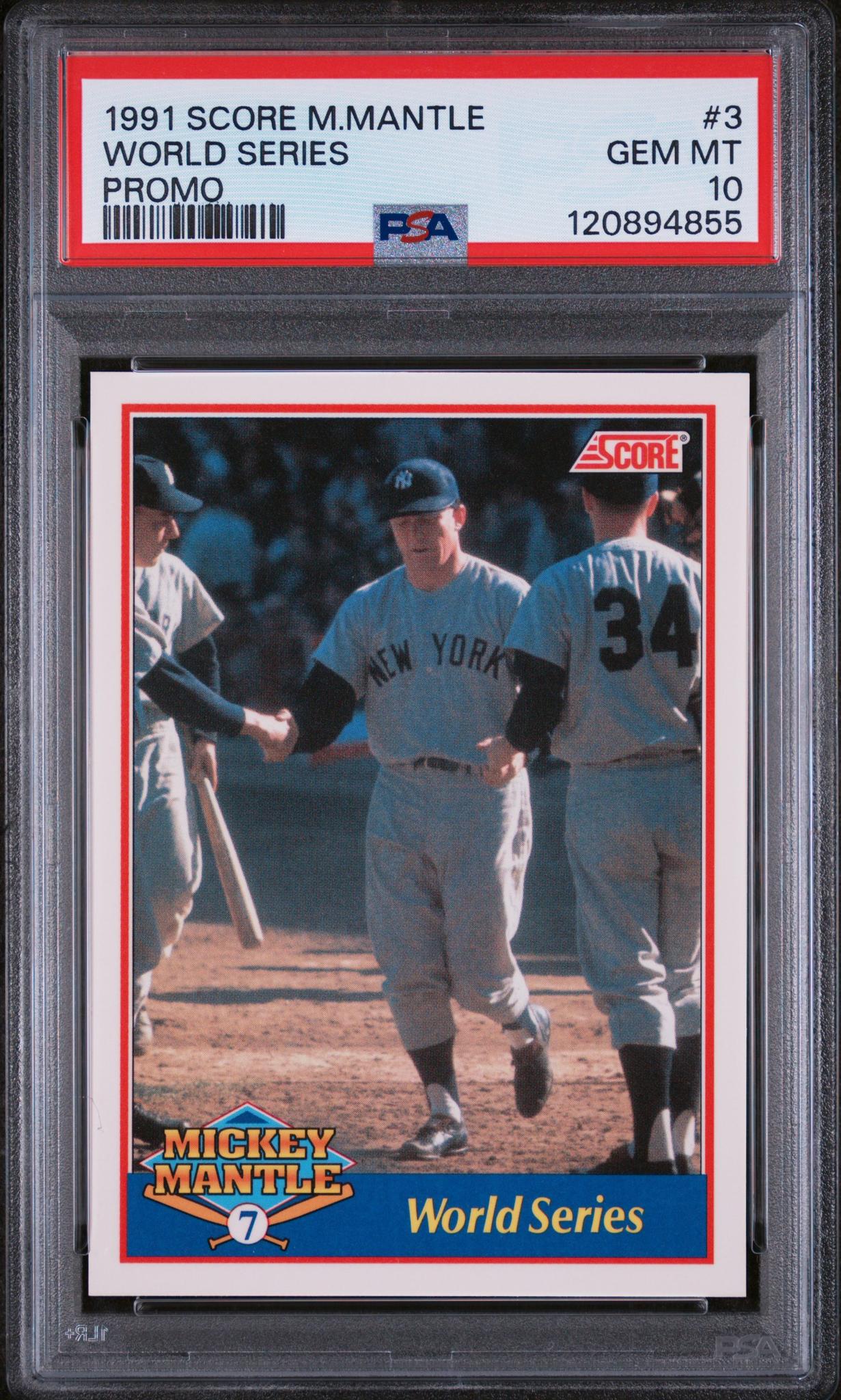 1991 Score #3 Mickey Mantle World Series /5000 PSA 10