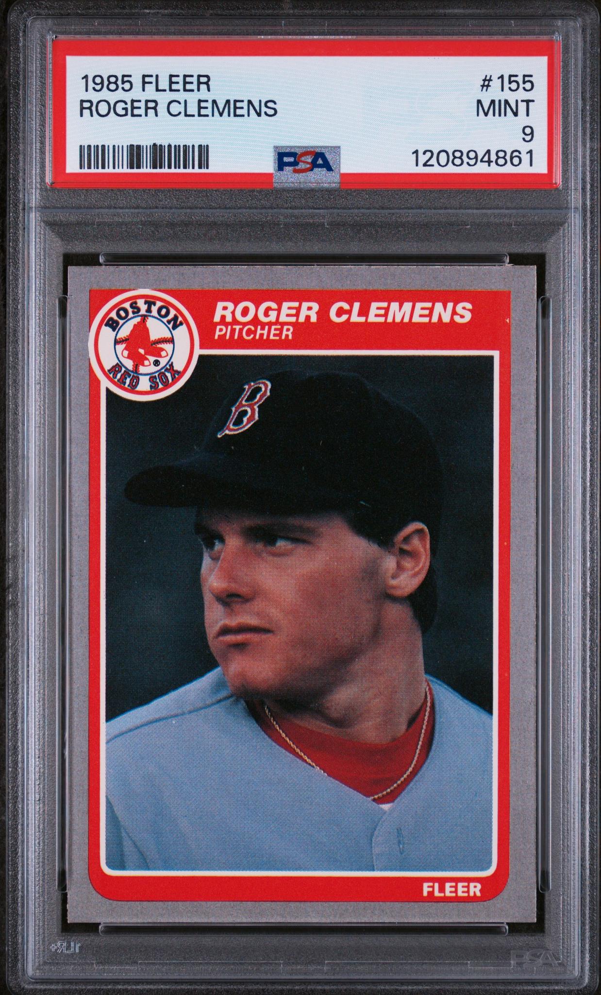 1985 Fleer Baseball Roger Clemens #155 RC PSA 9