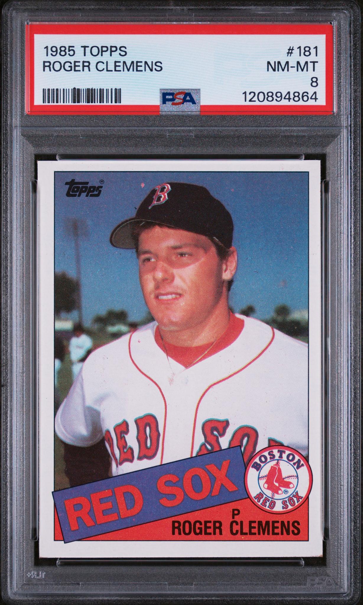 1985 Topps Roger Clemens #181 RC PSA 8