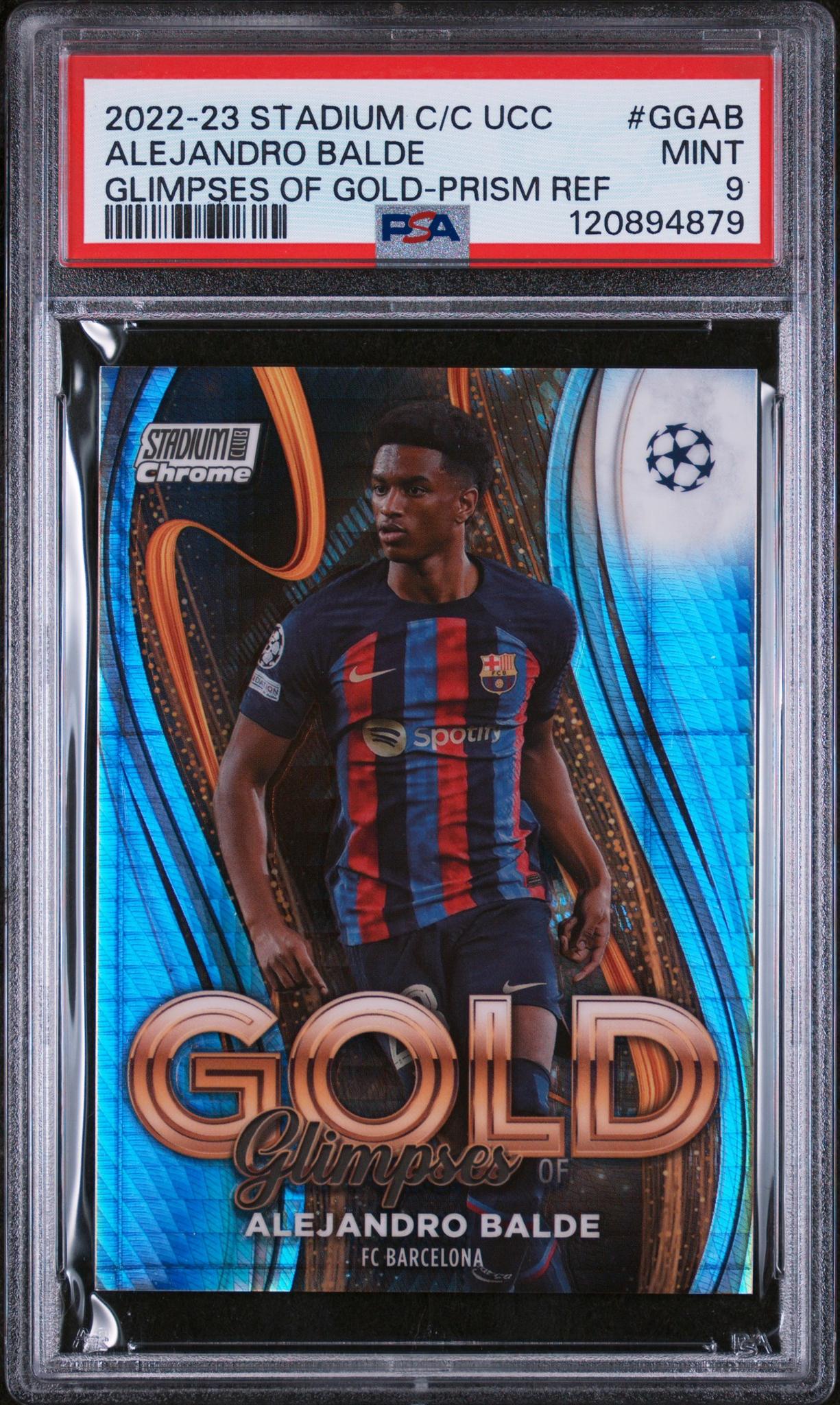 2022 Stadium Club Chrome #GG-AB Alejandro Balde Glimpses of Gold /199 PSA 9