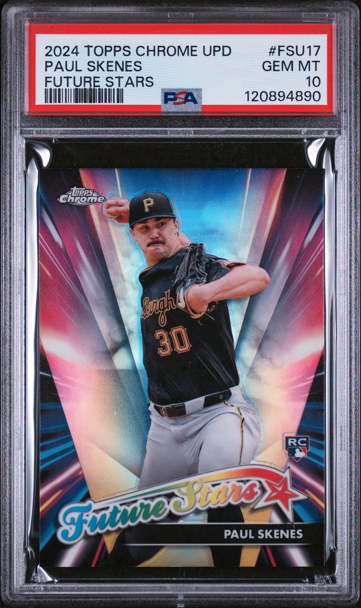 2024 Topps Chrome Update Future Stars Paul Skenes #FSU-17 RC PSA 10