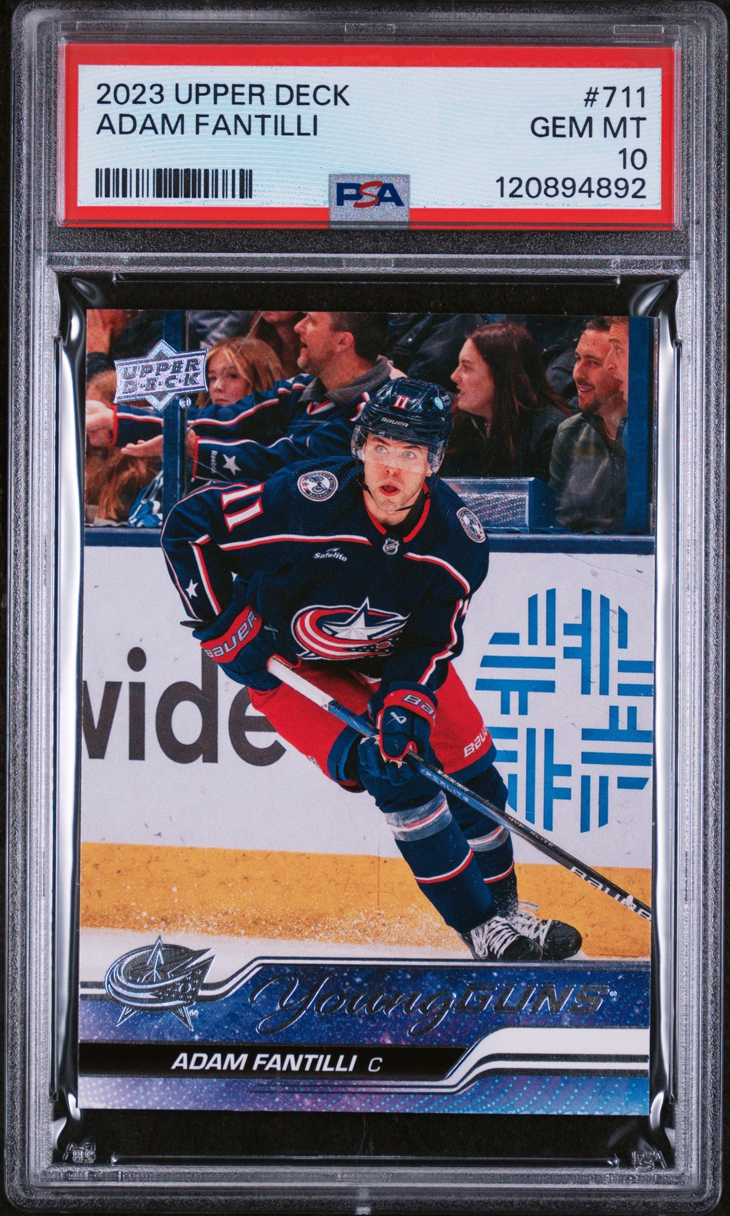 2023-24 Upper Deck Extended Series Young Guns Adam Fantilli #711 RC PSA 10