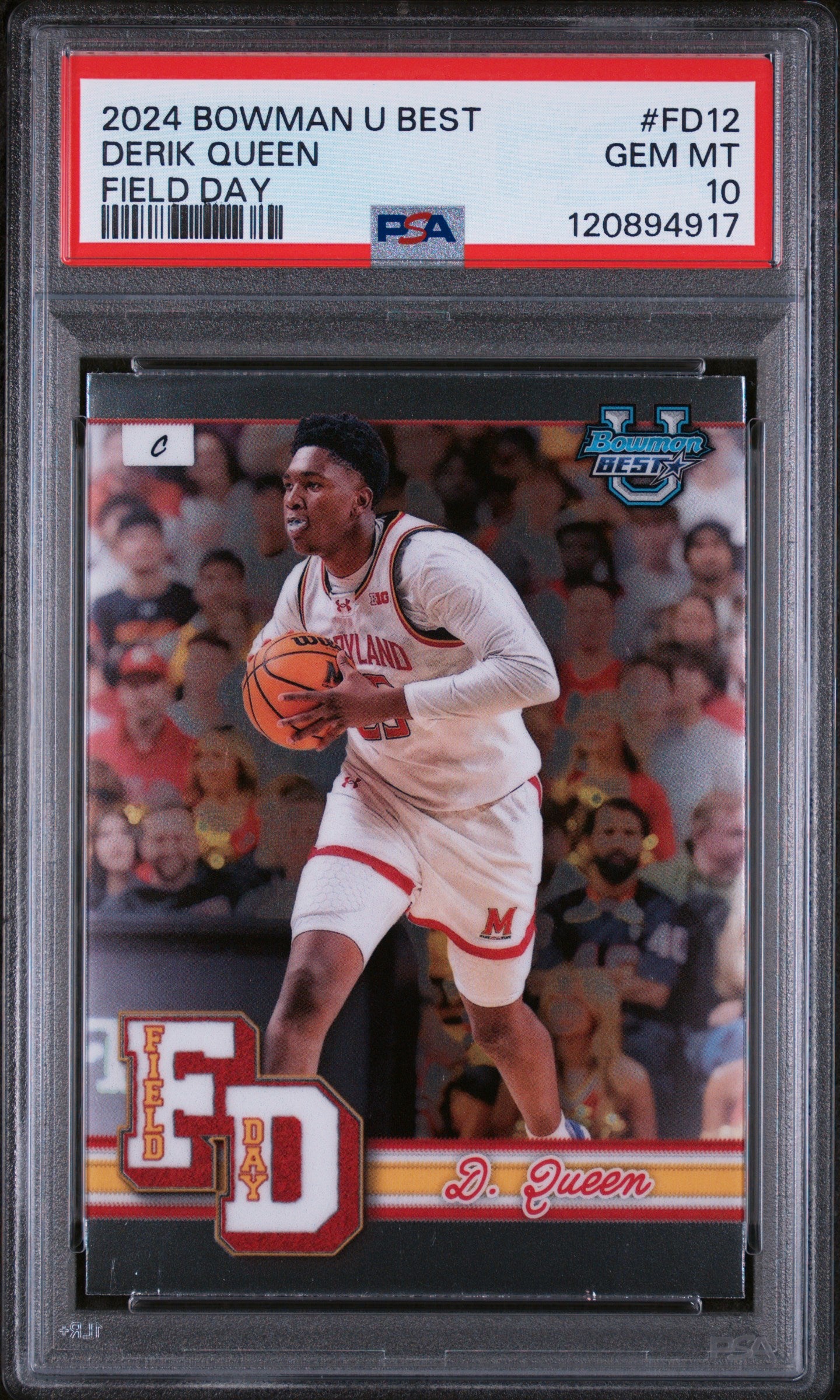 2024 Topps Bowman U Best Field Day Derik Queen #FD-12 PSA 10