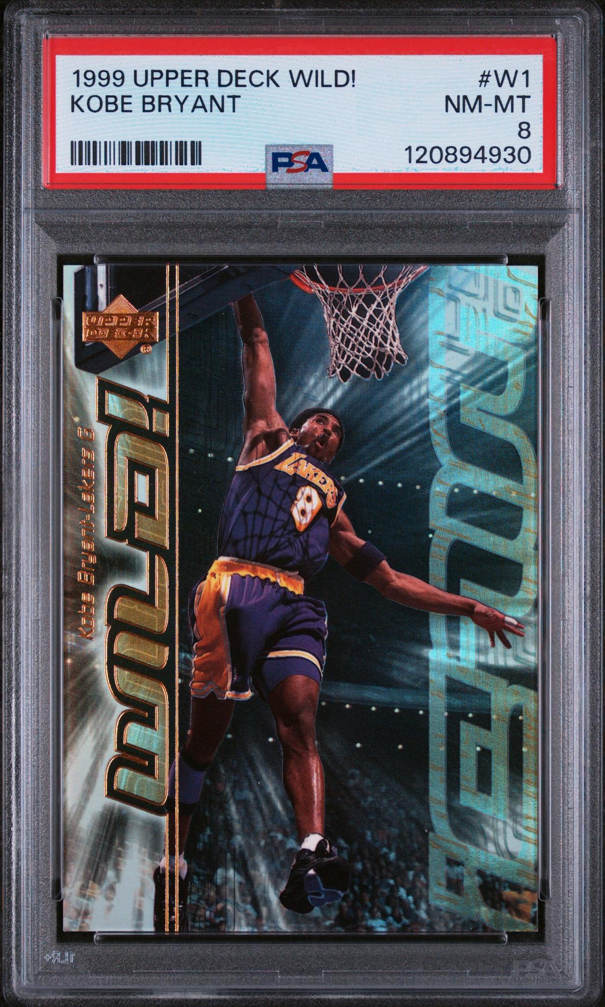 1999 Upper Deck Wild! Kobe Bryant #W1 PSA 8
