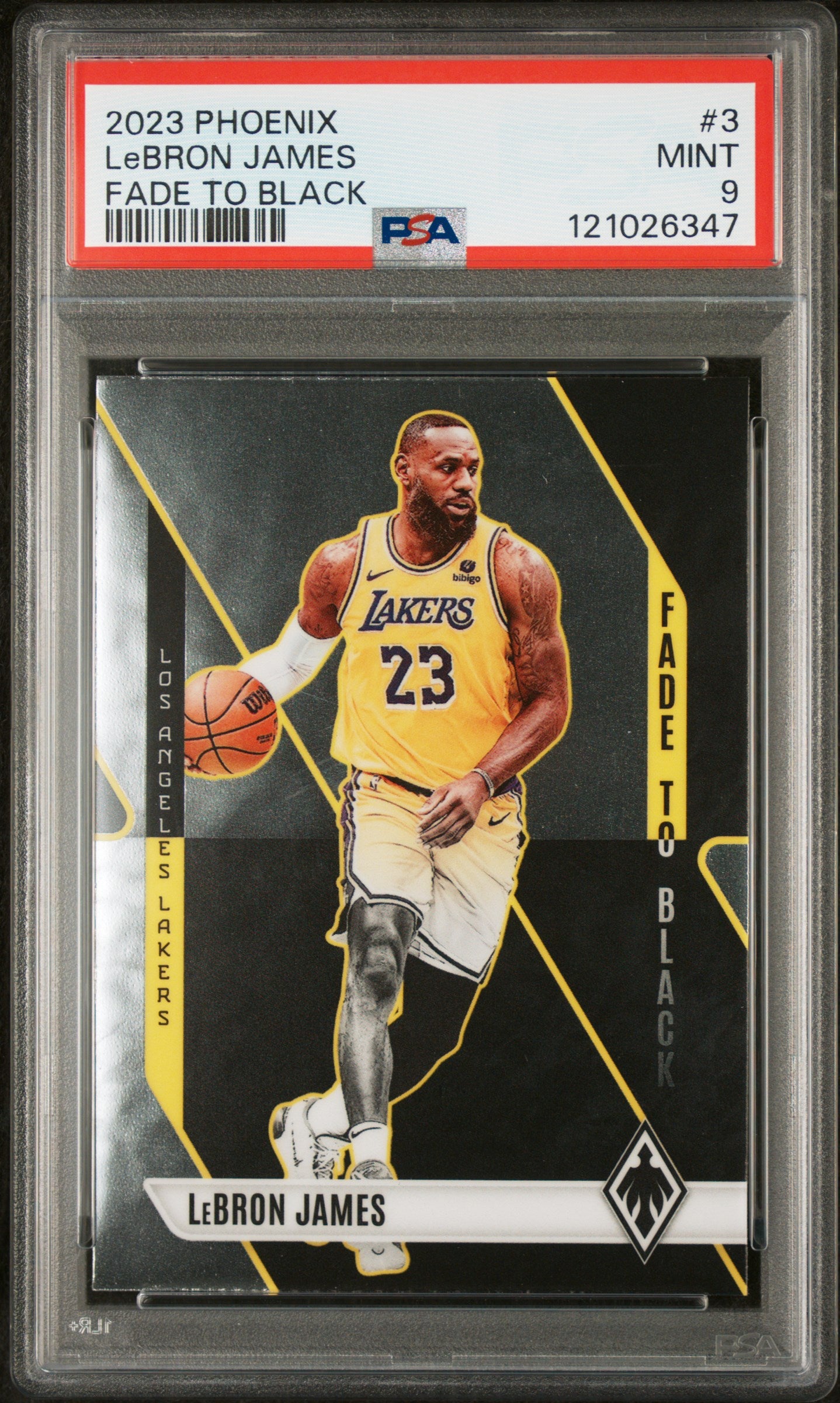 2023 Phoenix Fade To Black LeBron James #3 PSA 9