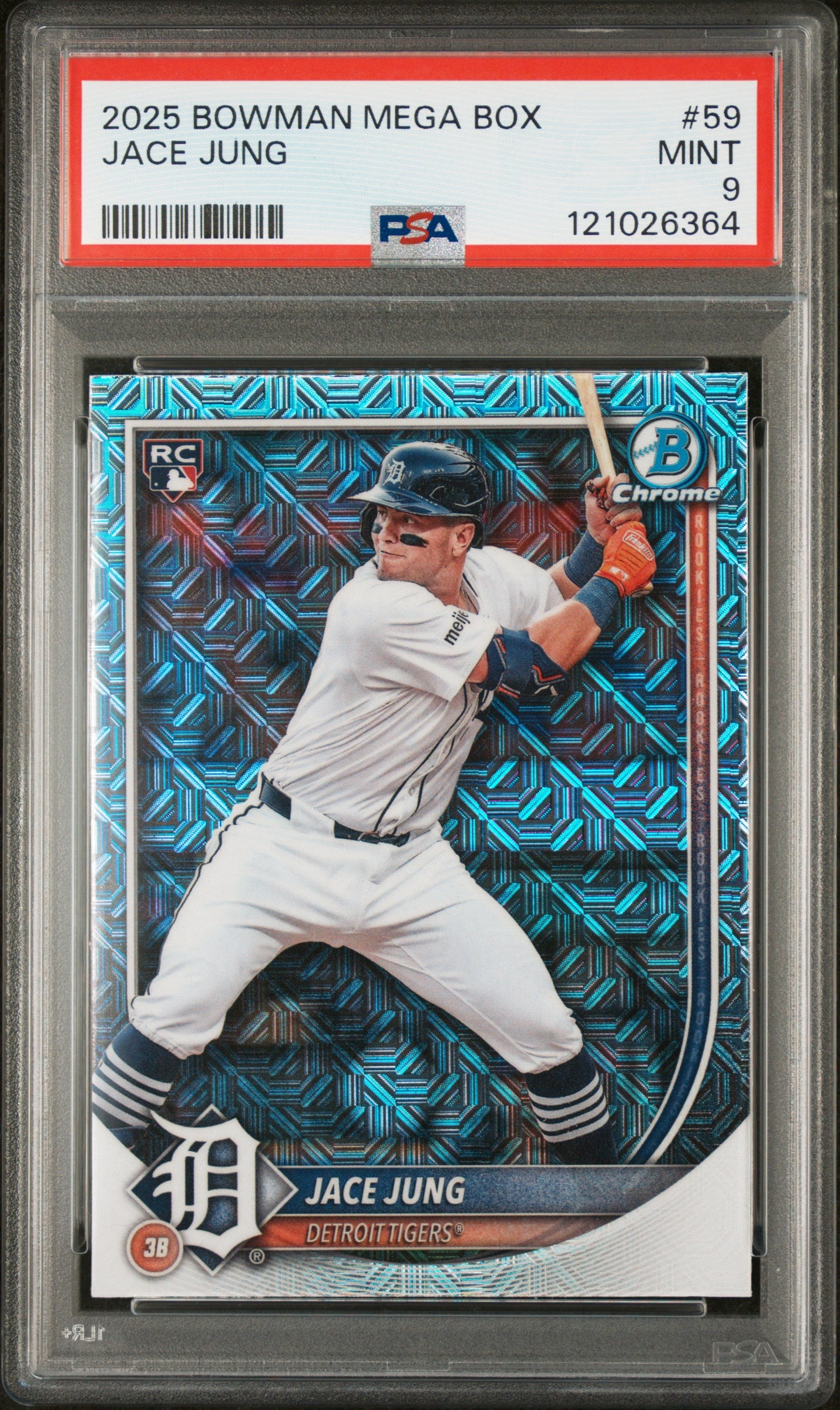 2025 Bowman Mega Box Mojo Refractor Jace Jung #59 RC PSA 9