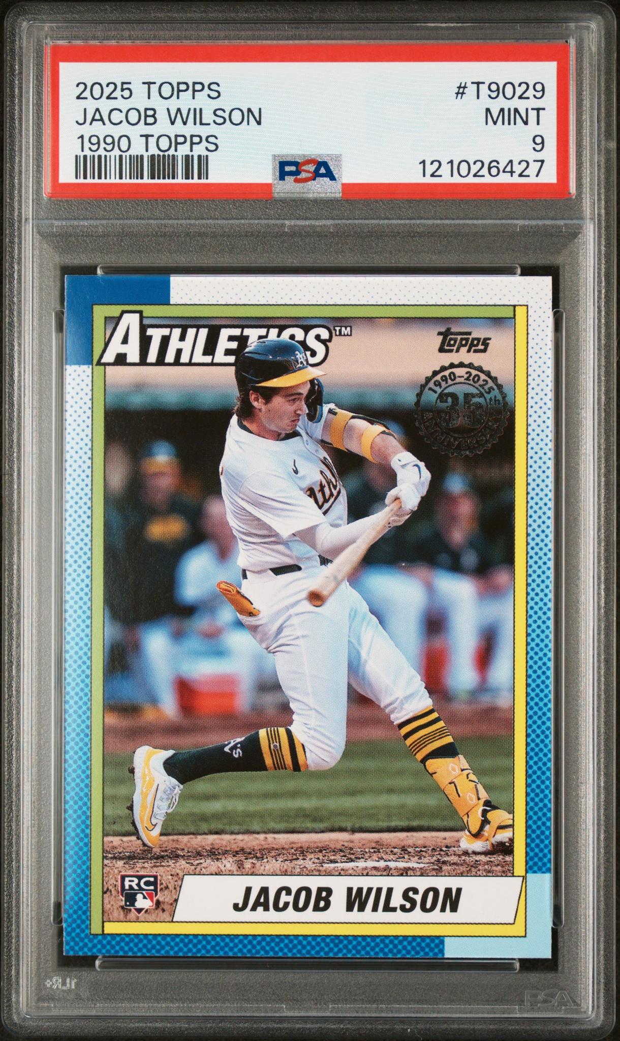 2025 Topps 1990 Topps Jacob Wilson #1990-29 RC PSA 9