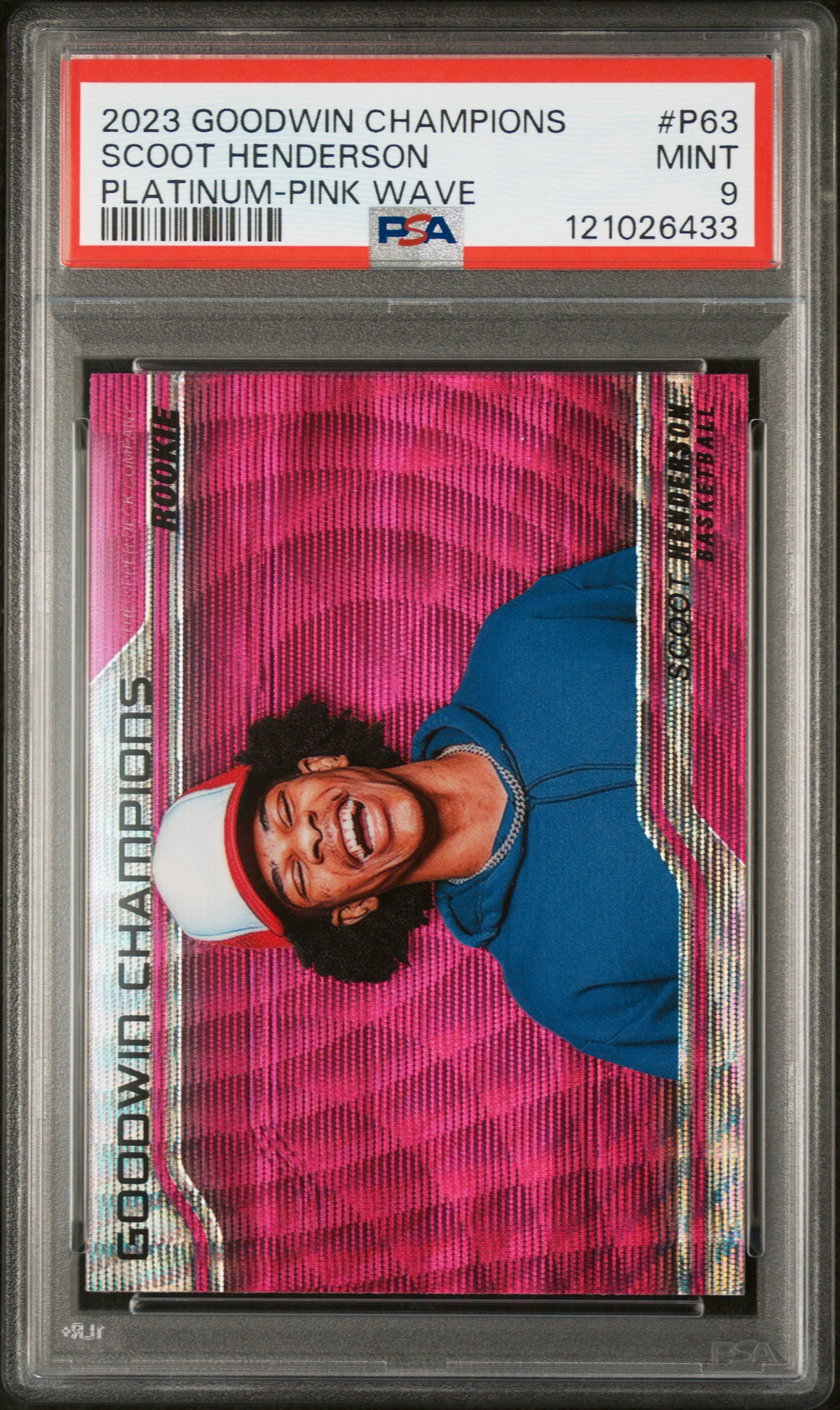 2023 Upper Deck Goodwin Champions Platinum Pink Wave Scoot Henderson #P63 PSA 9