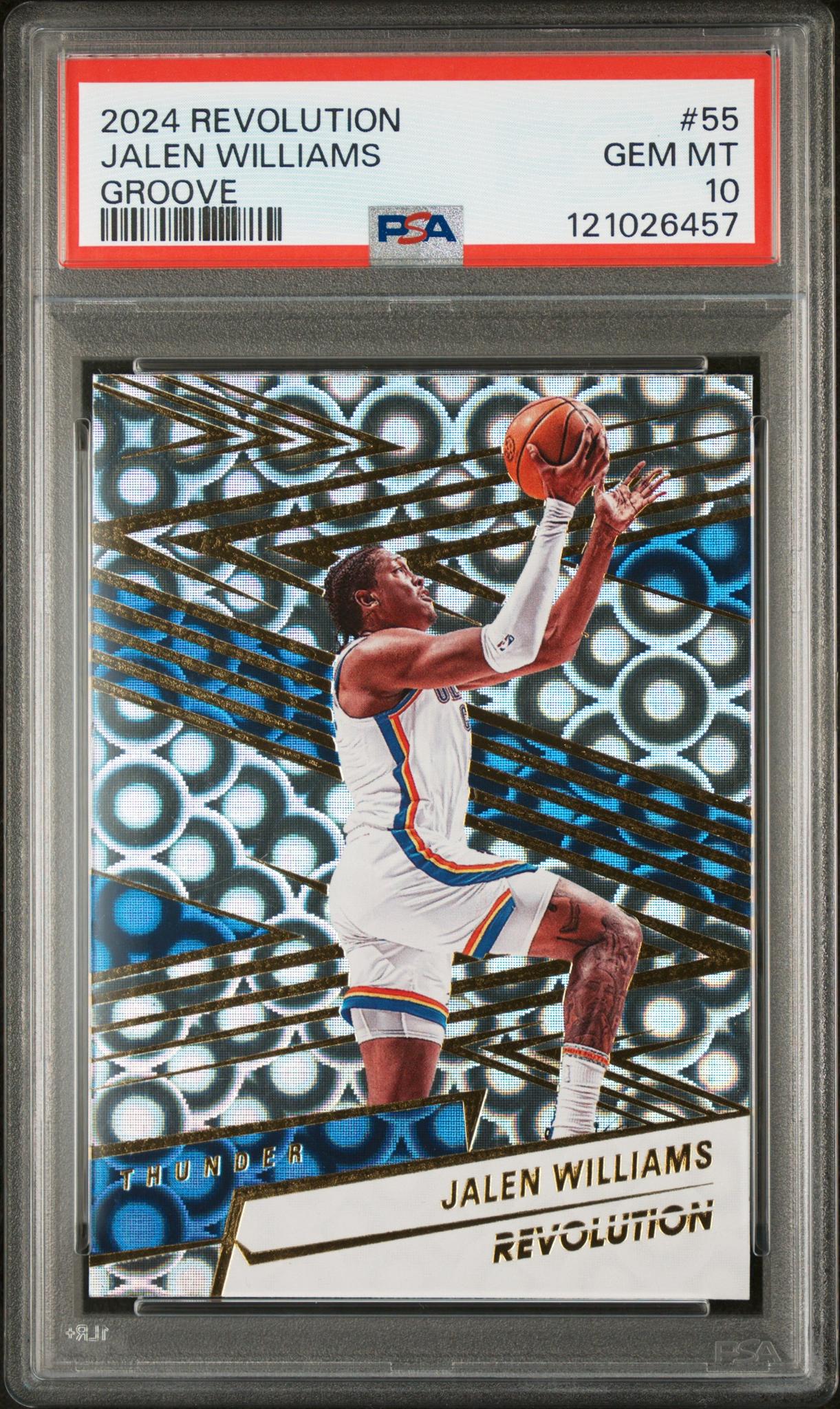 2024 Panini Revolution Groove Jalen Williams #55 PSA 10