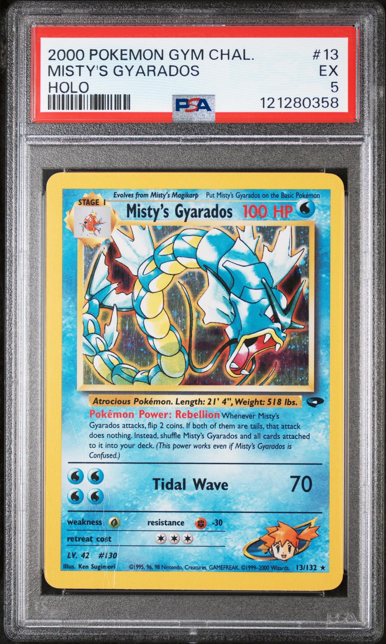 2000 Pokémon Gym Challenge Misty's Gyarados #13/132 Holo PSA 5