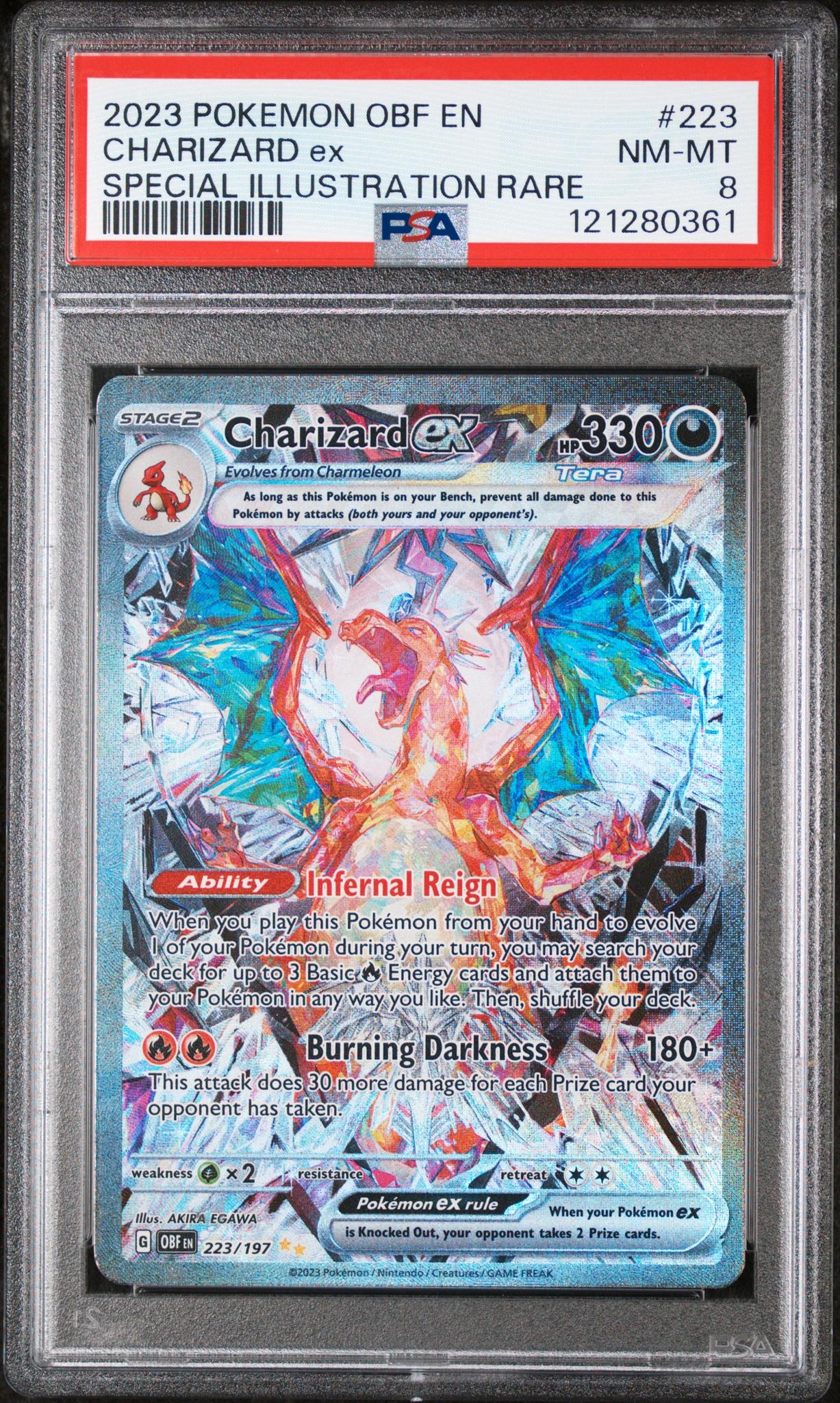 2023 Pokemon #223/197 Charizard ex Special Illustration Rare 121280361 PSA 8