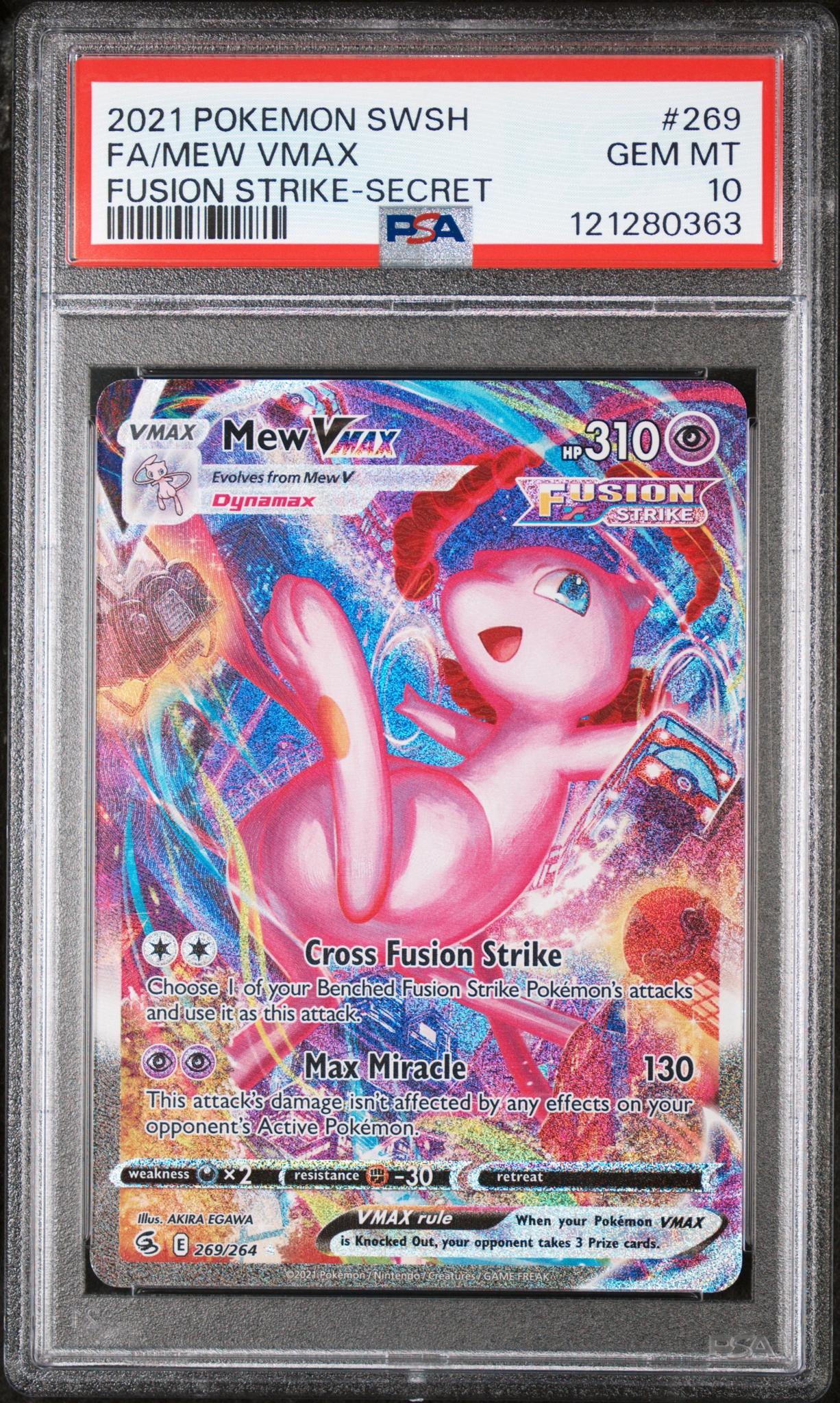 2021 Pokemon Fusion Strike Secret Mew VMAX #269 Alt Art PSA 10