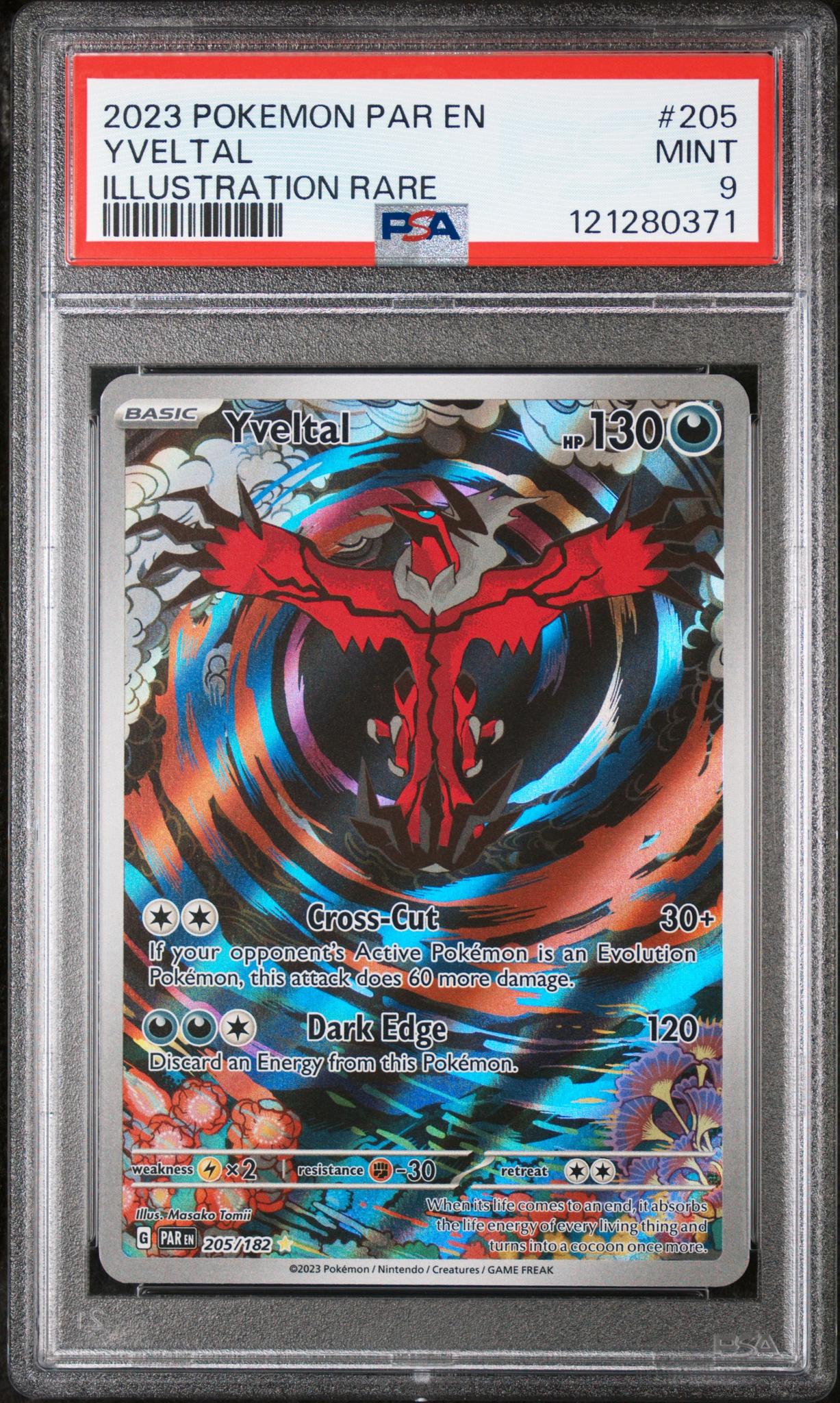 2023 Pokemon #205 Yveltal Illustration Rare PSA 9