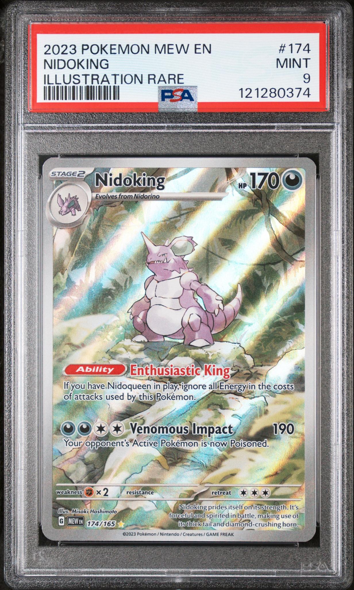 2023 Pokemon MEW EN Illustration Rare Nidoking #174 PSA 9