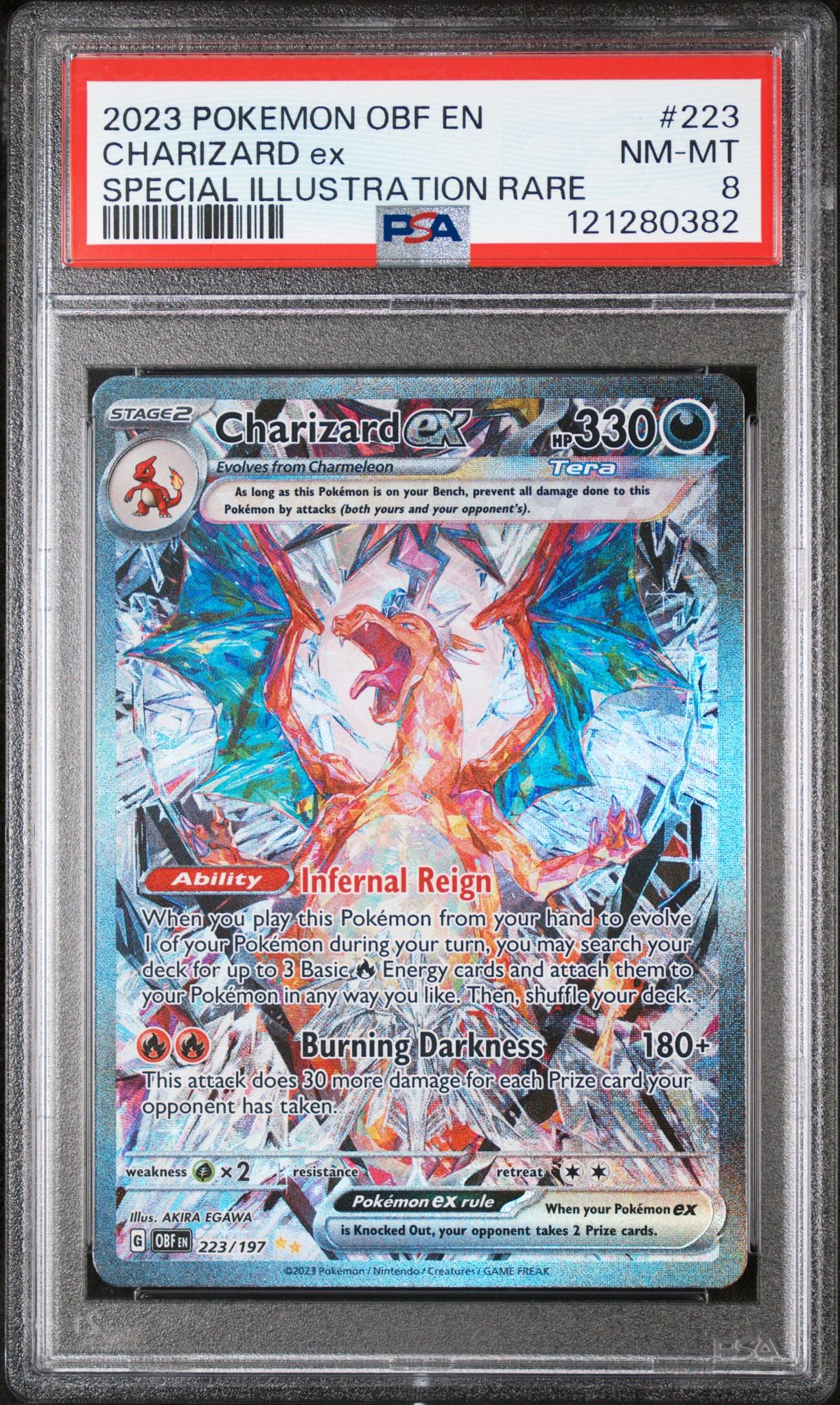 2023 Pokemon OBF #223 Charizard ex Special Illustration Rare PSA 8