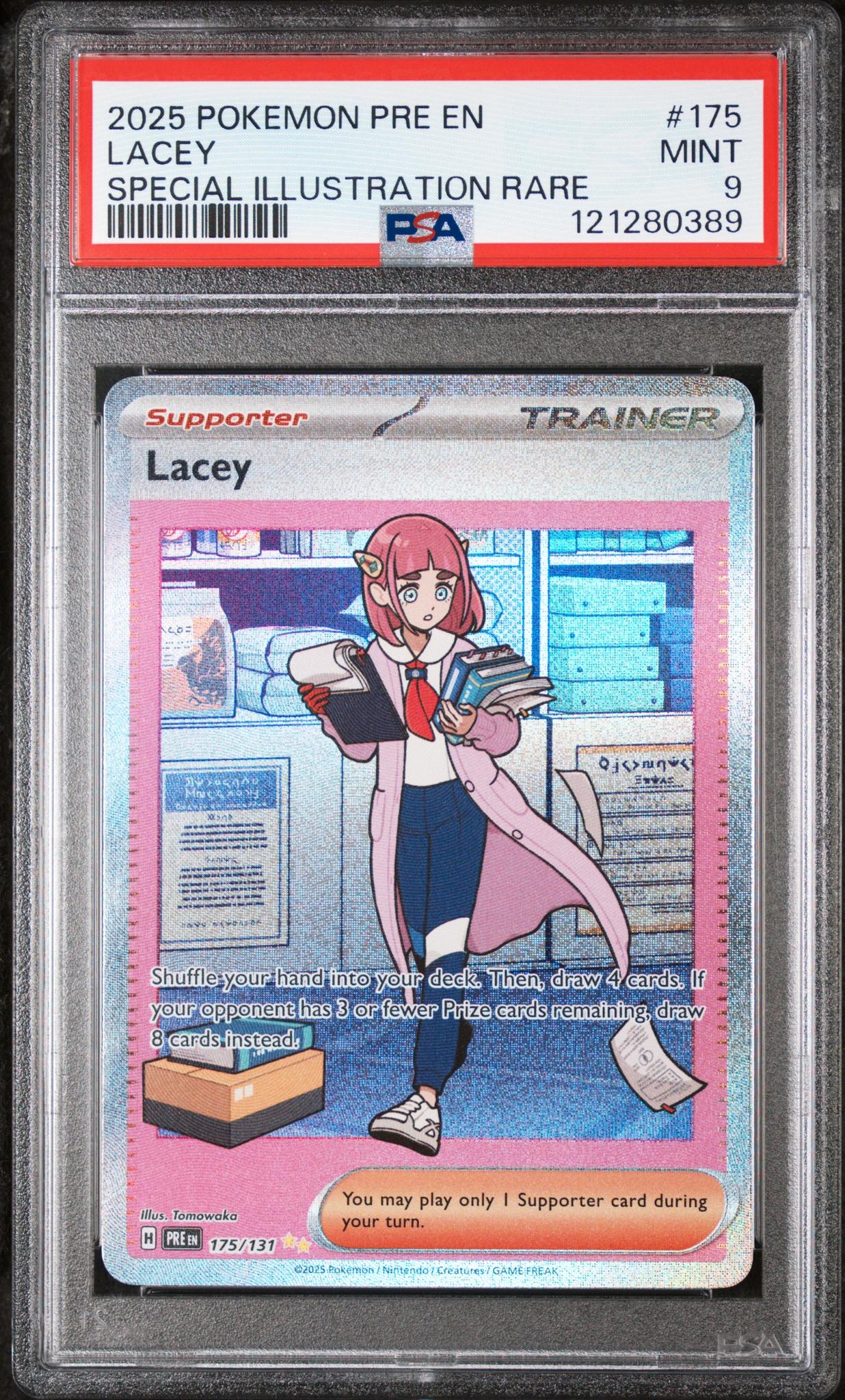 2025 Pokemon #175 Lacey Special Illustration Rare PSA 9